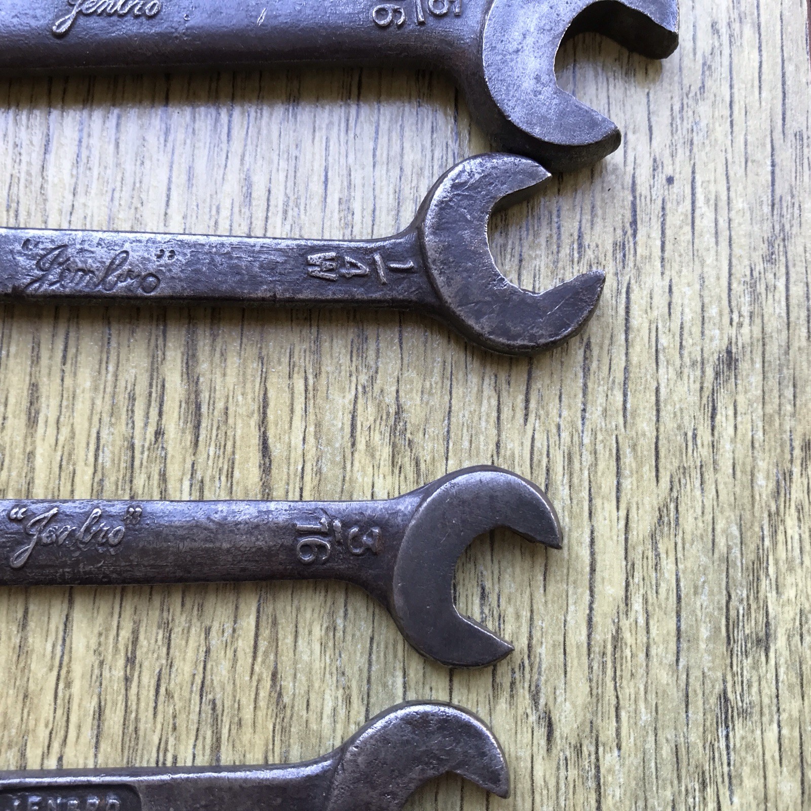 5 Vintage Jenbro Whitworth Spanner’s 7/16” to 1/8” Whitworth.