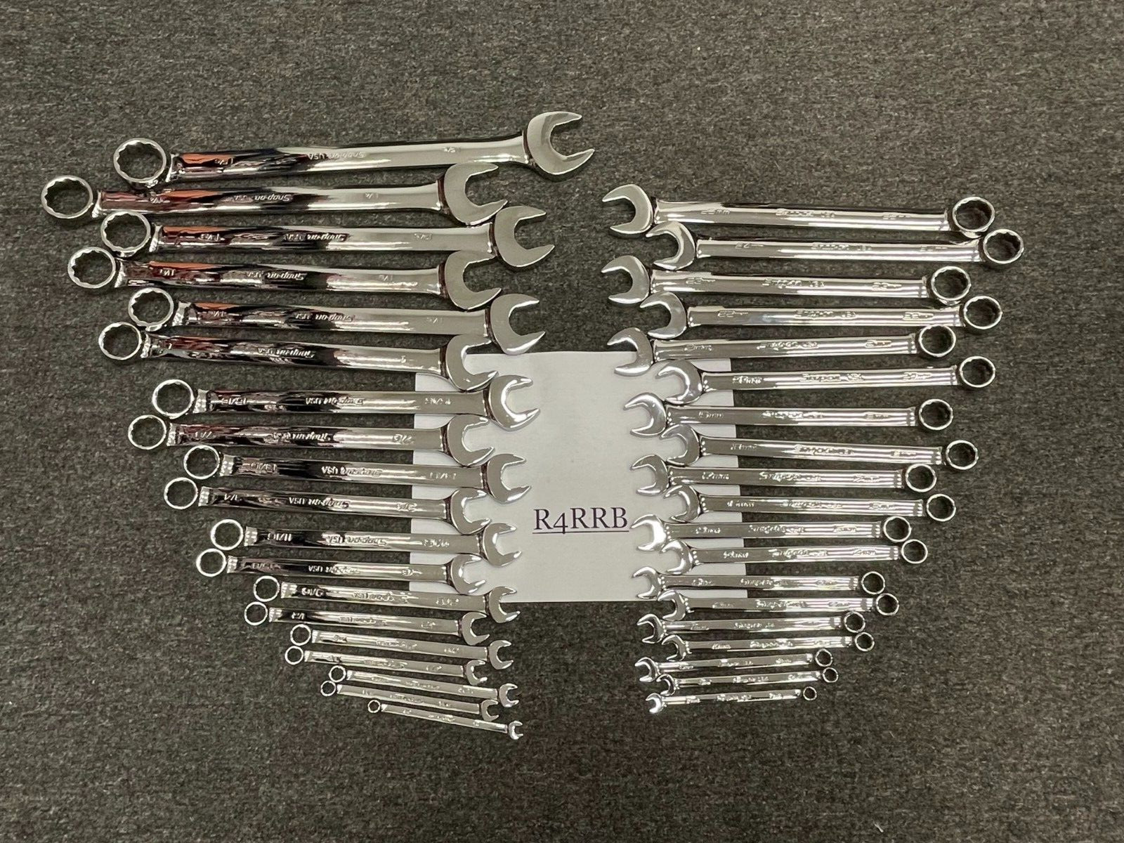 Snap-on Tools USA NEW 38pc SAE & METRIC MASTER Flank Drive Plus Combo Wrench Set