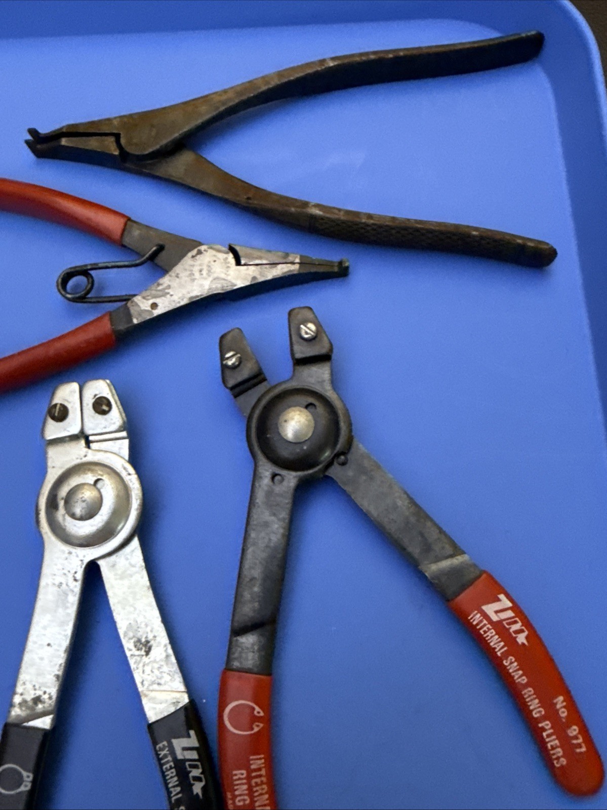 ZIM No 976 AND 977 Combination Snap Ring Plier Set – Internal External Tips USED