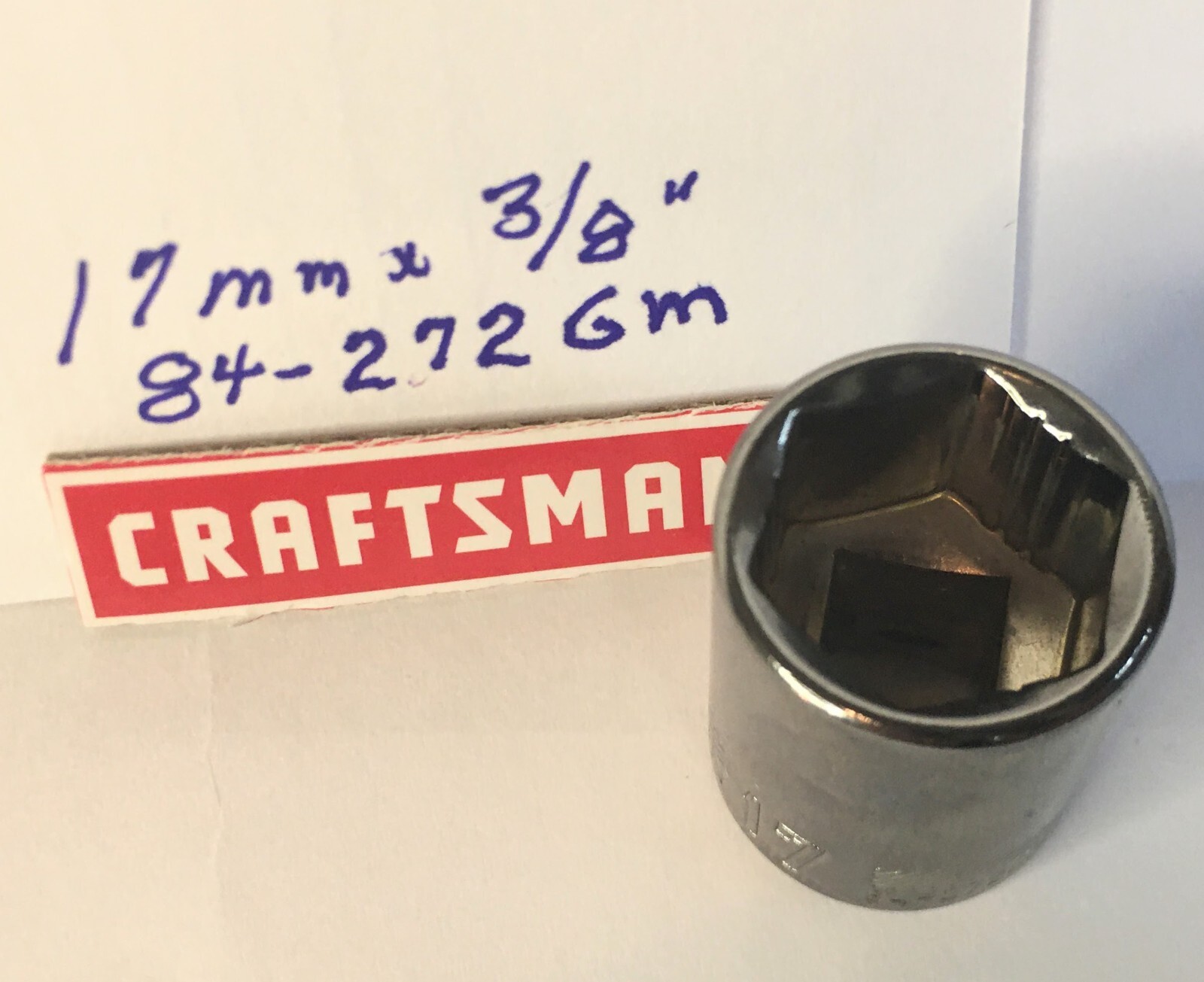 Craftsman  17 mm x 3/8″ Dr Socket 84-272GM Gunmetal Chrome 6 Pt Free Shipping