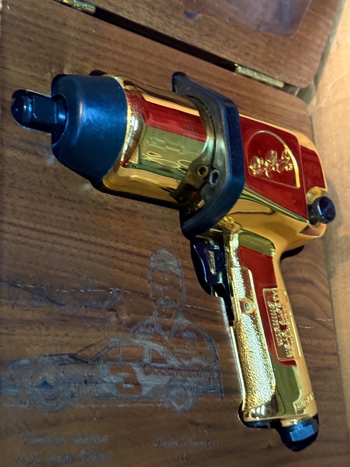 Mac Tools Dale Earnhardt 24K Gold Plated AW434 Air Wrench #540 Ltd Ed NASCAR