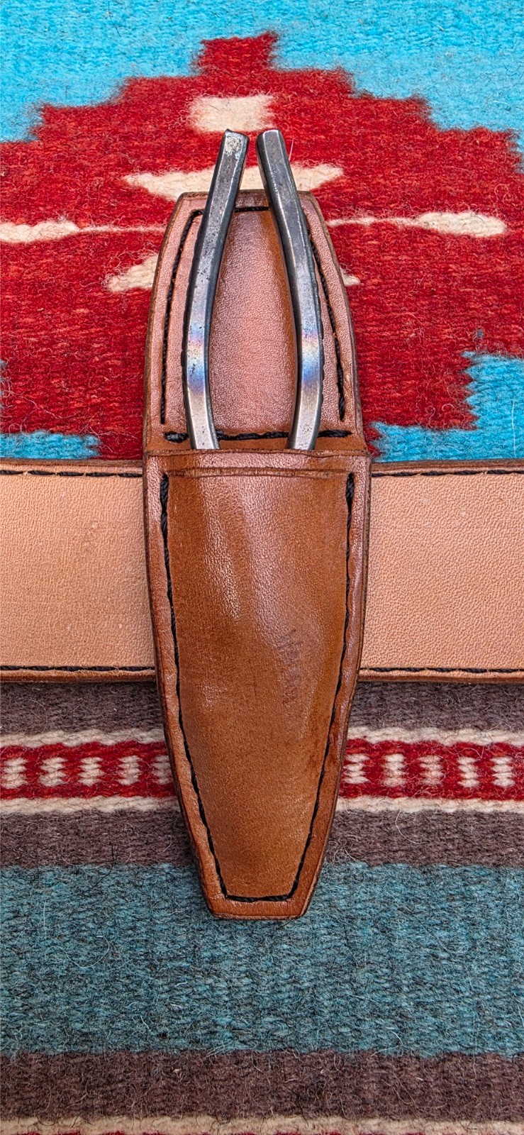 Custom Handmade Leather Snap On Mini Plier Sheath LN44BCFND