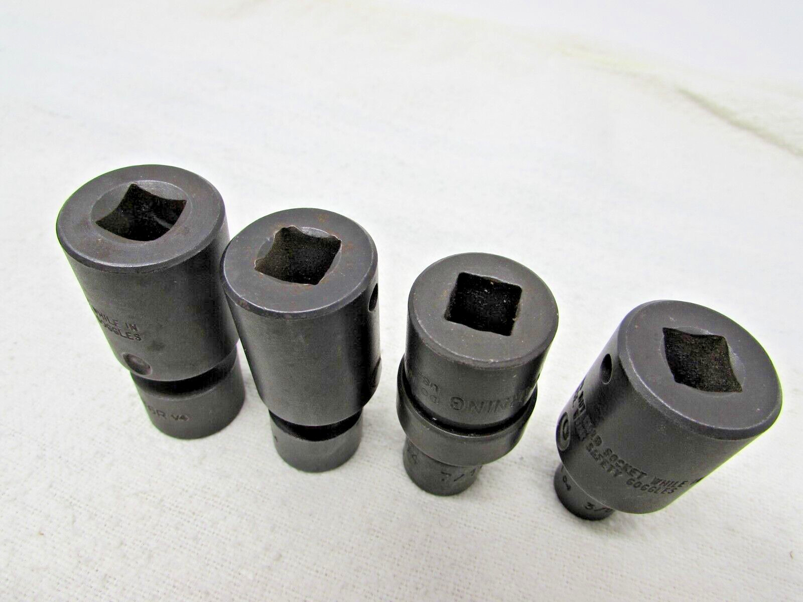 3 Mac Tools 3/8 Drive Impact Swivel Sockets 3/8″, 1/2″, 9/16″, 1 Armstrong 7/16″