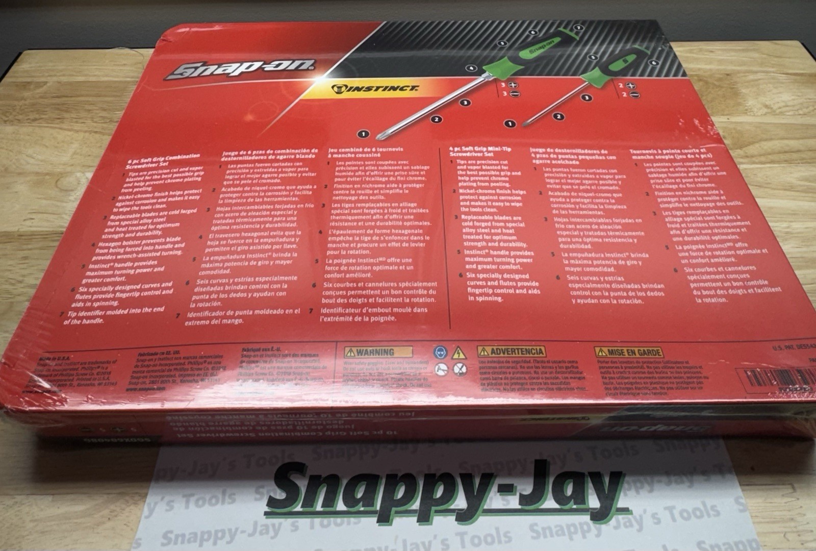 Snap-on Tools USA NEW 10pc GREEN Phillips & Flat Head Screwdriver Set SGDX6040BG
