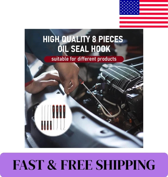 8 Pieces Pick Set, Pick Tool, Precision Automotive Hook Sleeve for Automotive Oi