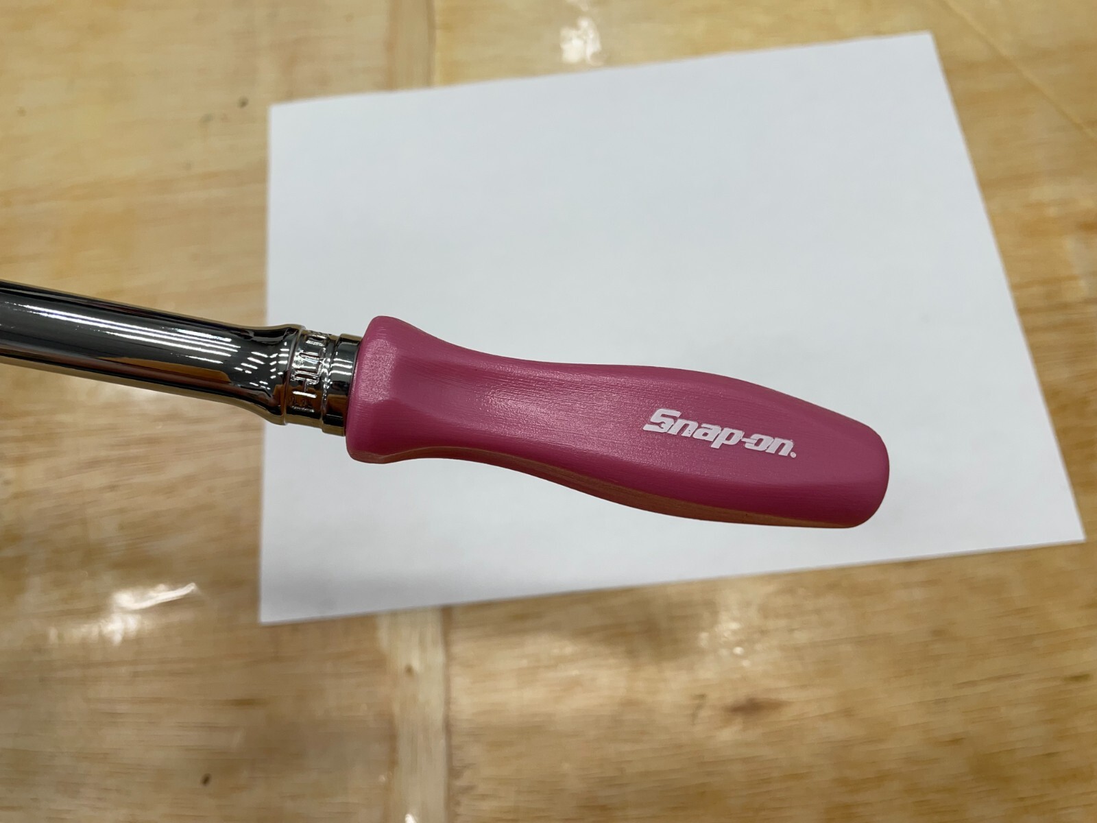 Snap-on Tools NEW PEARL PINK 3/8″ Drive Hard Extra-Long Fixed Ratchet FHLLD80PP