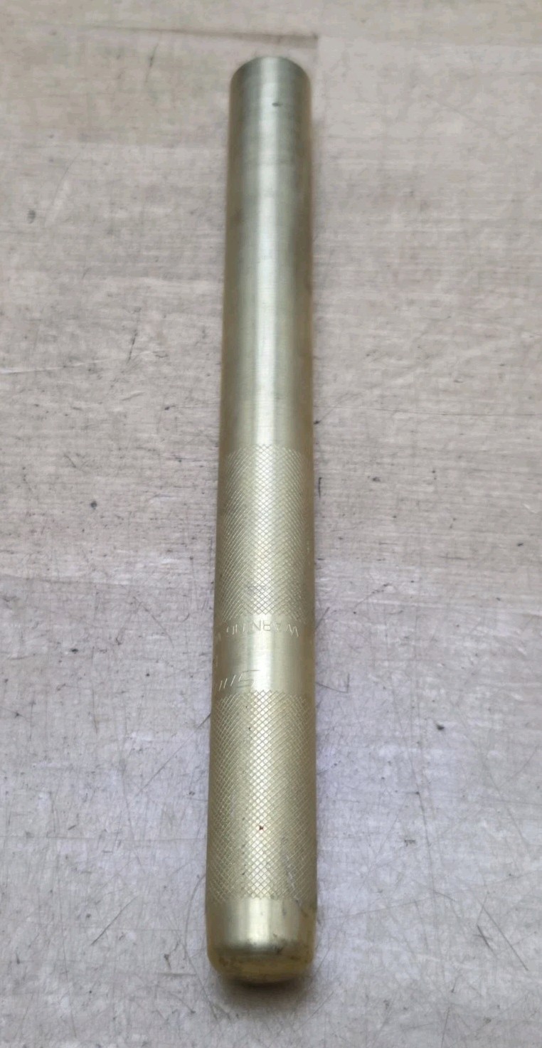 Snap On PPB824 – 8″ Long 3/4″ Diameter Knurled Brass Drift Punch Nice
