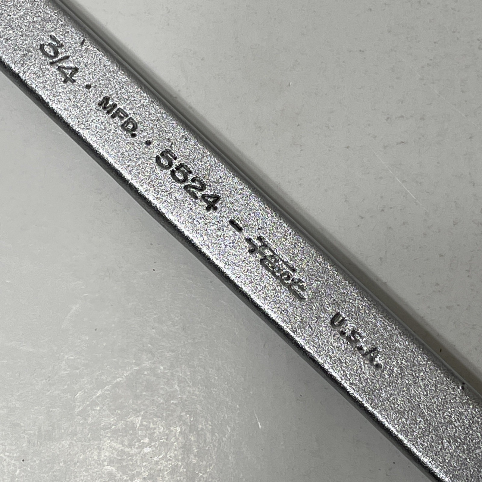 Fleet Tools 3/4″ Combination Wrench 12 point No. 5524 Vintage USA Satin Chrome