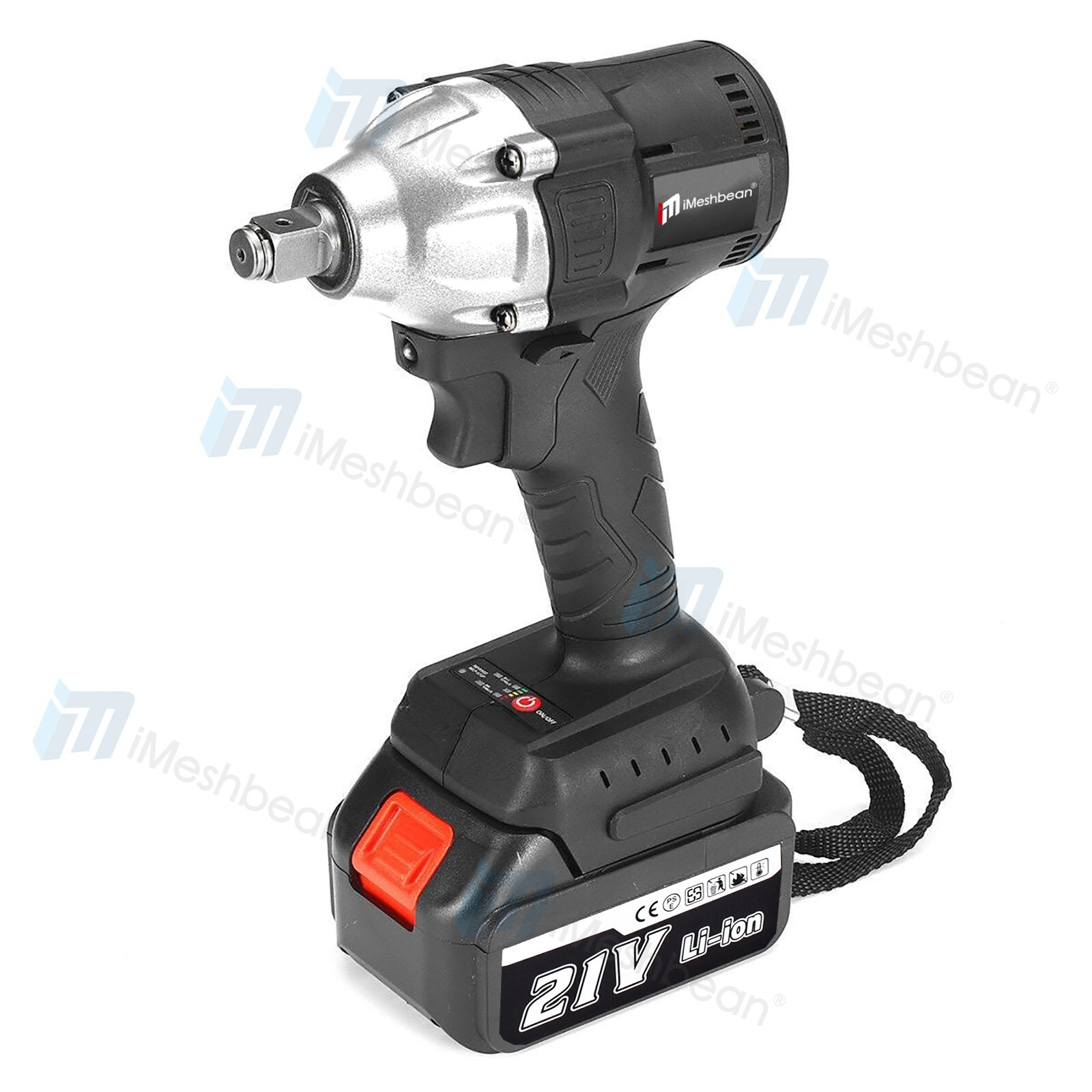 800Nm Cordless Electric Impact Wrench 1/2» Gun High Power Driver Li-ion Battery