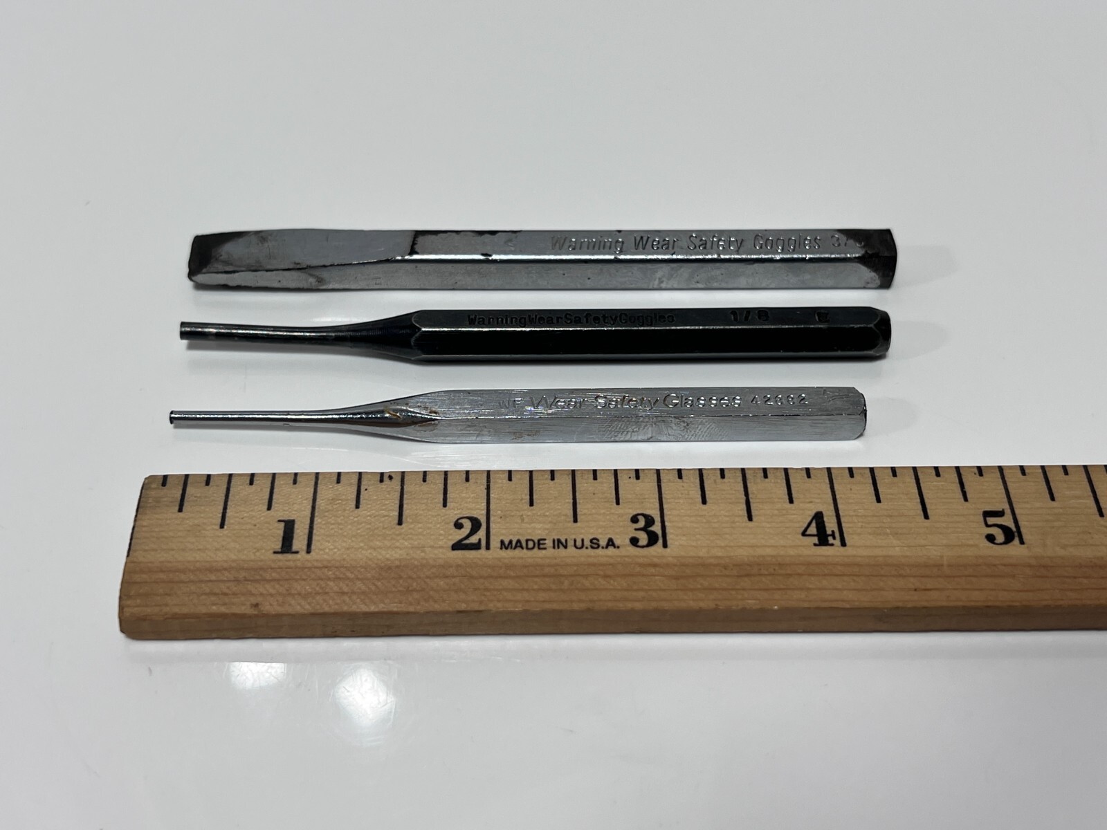 Craftsman Tools USA 3pc Punch Chisel Lot – 42882 Pin, 42972 Chisel, 42883 Punch