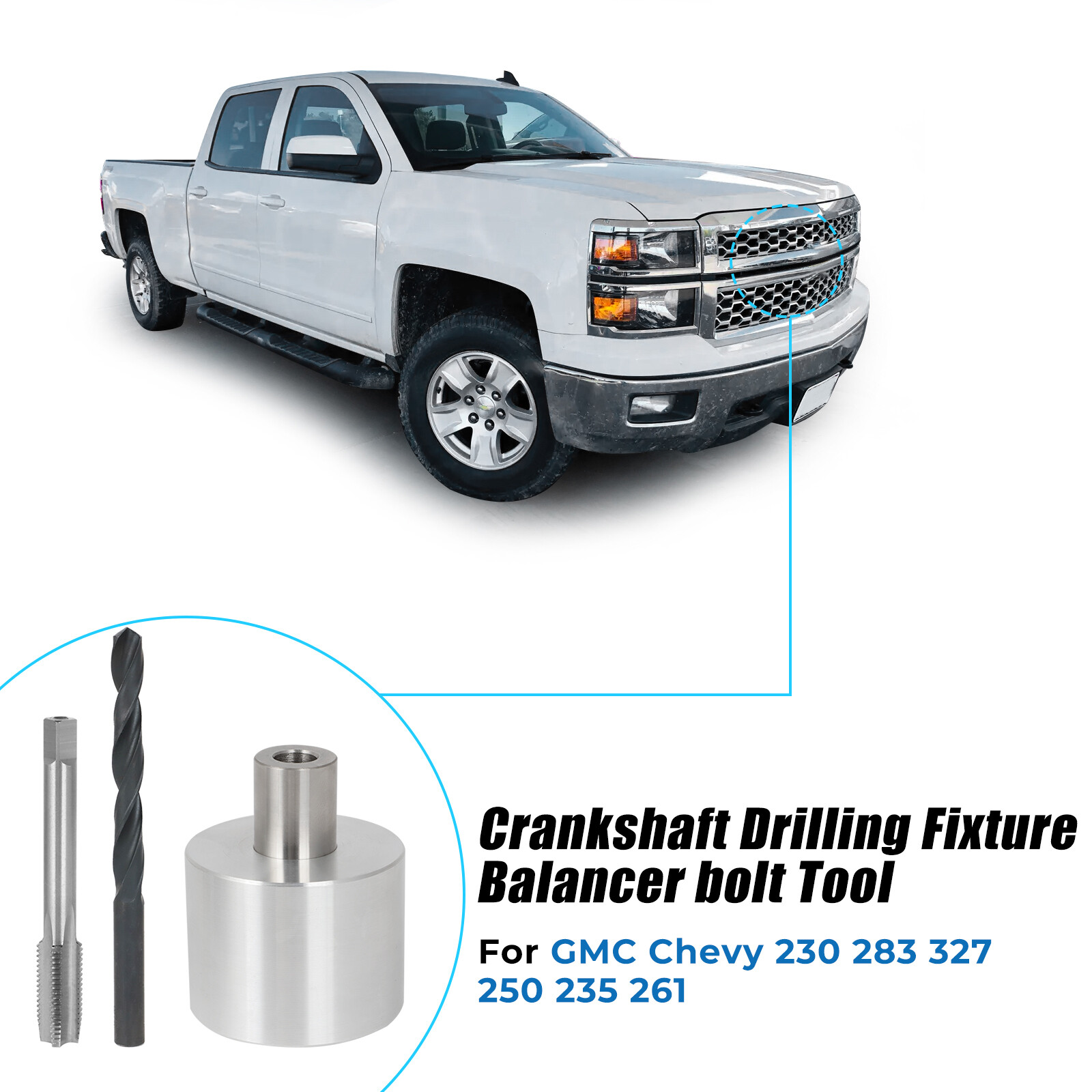 Crankshaft Drilling Fixture Balancer Bolt Tool 230 235 250 283 261 327 348 409