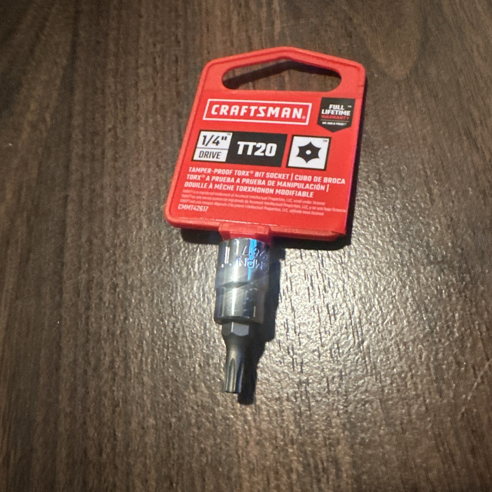 Craftsman CMMT42617 T20 Torx Socket 1/4” Drive – Tamper Proof Bit Socket