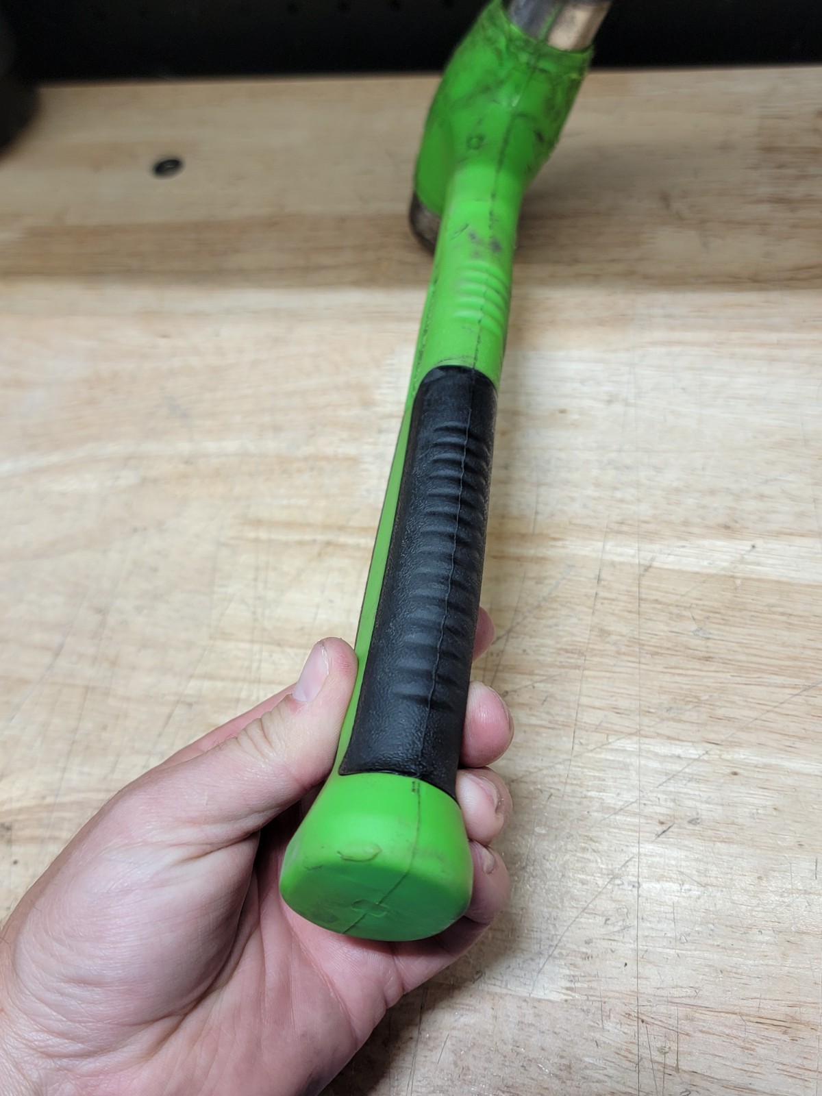 Snap On HBBD24G 24 oz Ball Peen Soft Grip Dead Blow Hammer GREEN USA MADE