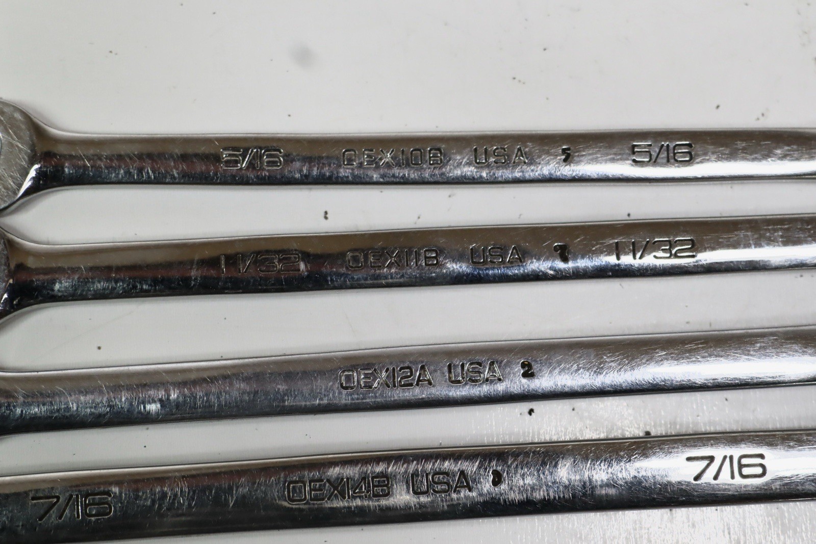 Snap on OEX 12-Point Combination wrench Set 13 PIECE 5/16″-1″ SAE Made In USA