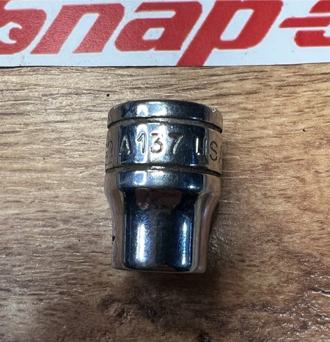 Snap-On USA 3/8″ Drive Shock Absorber Socket A137 Ultrasonic Cleaned