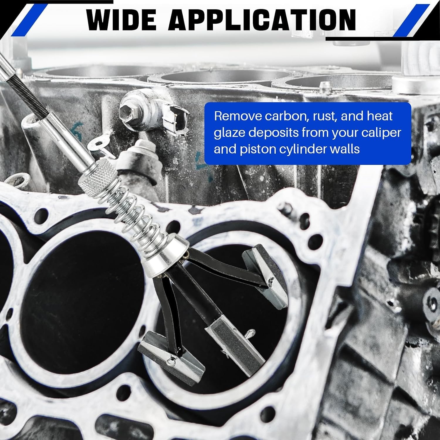 Engine Cylinder Hone Set 220 Grit for Rust and Carbon Removal 1-1/4″ to 3-1/2″
