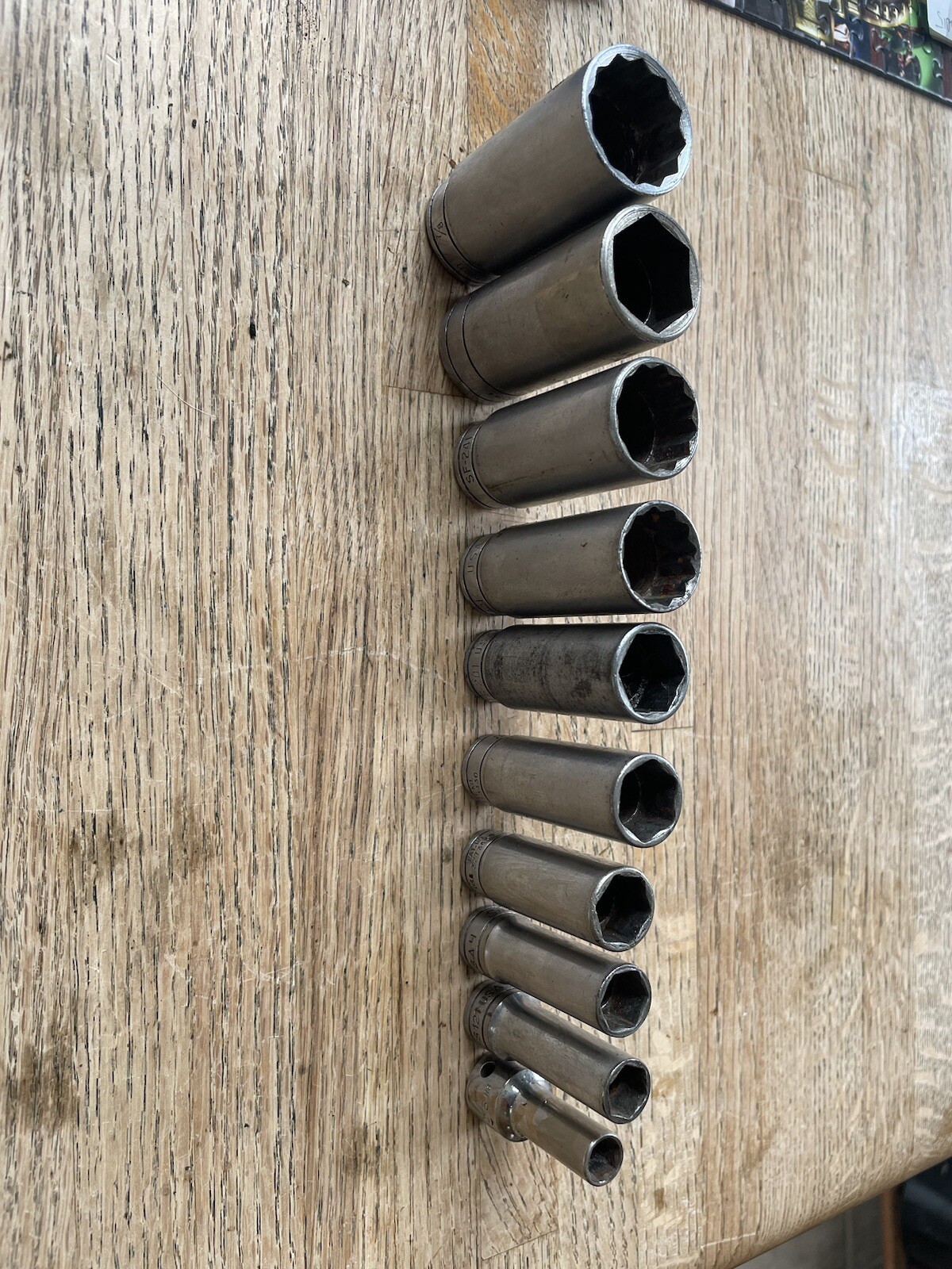 Snap-on Sae 3/8 Drive Deep Socket Set SK Mac 5/16 – 7/8 Snapon Snap On