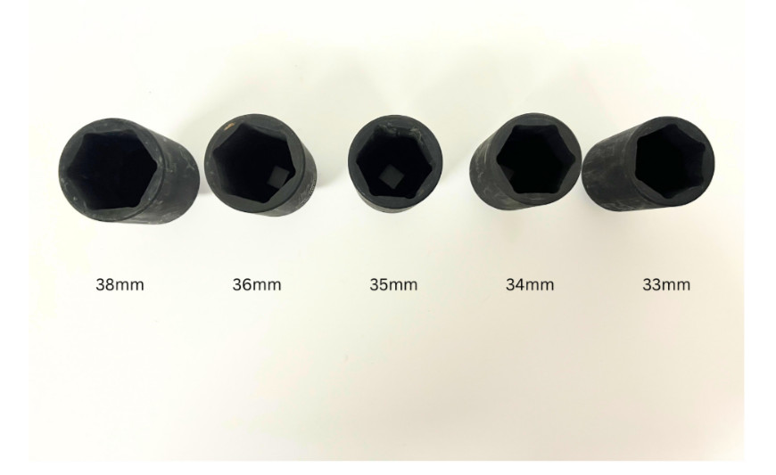5PC AXLE NUT SOCKET SET BSSAN5P