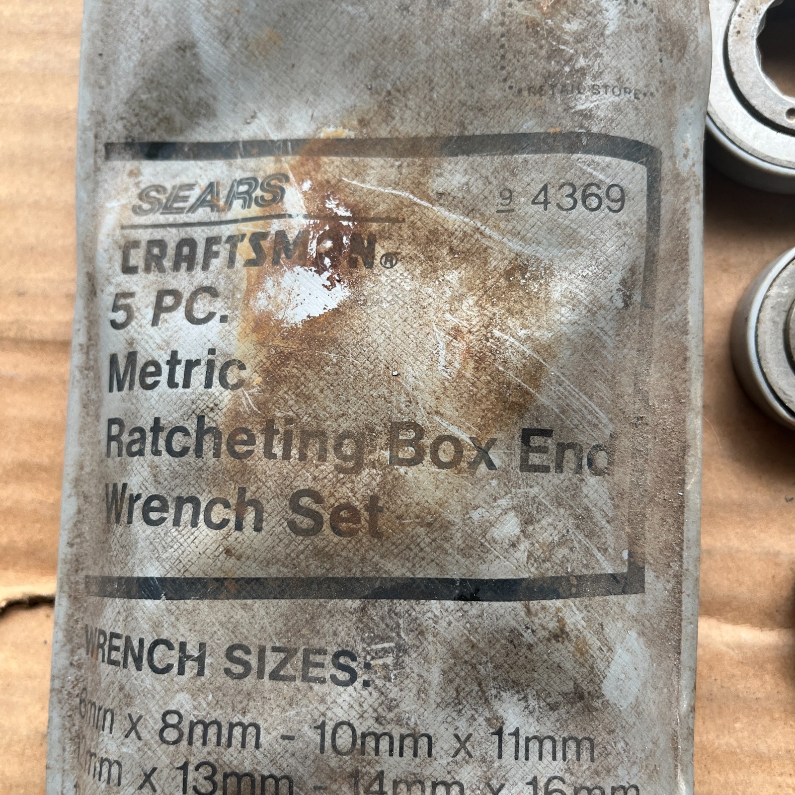 Sears Craftsman 4369 Metric Box End Ratcheting Wrench Set 4 Pc 10mm-19mm