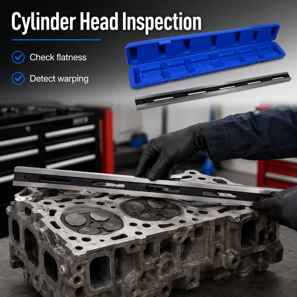 23.6 Inch Precision Straight Edge Tool Cylinder Head Engine Block Flatness Check