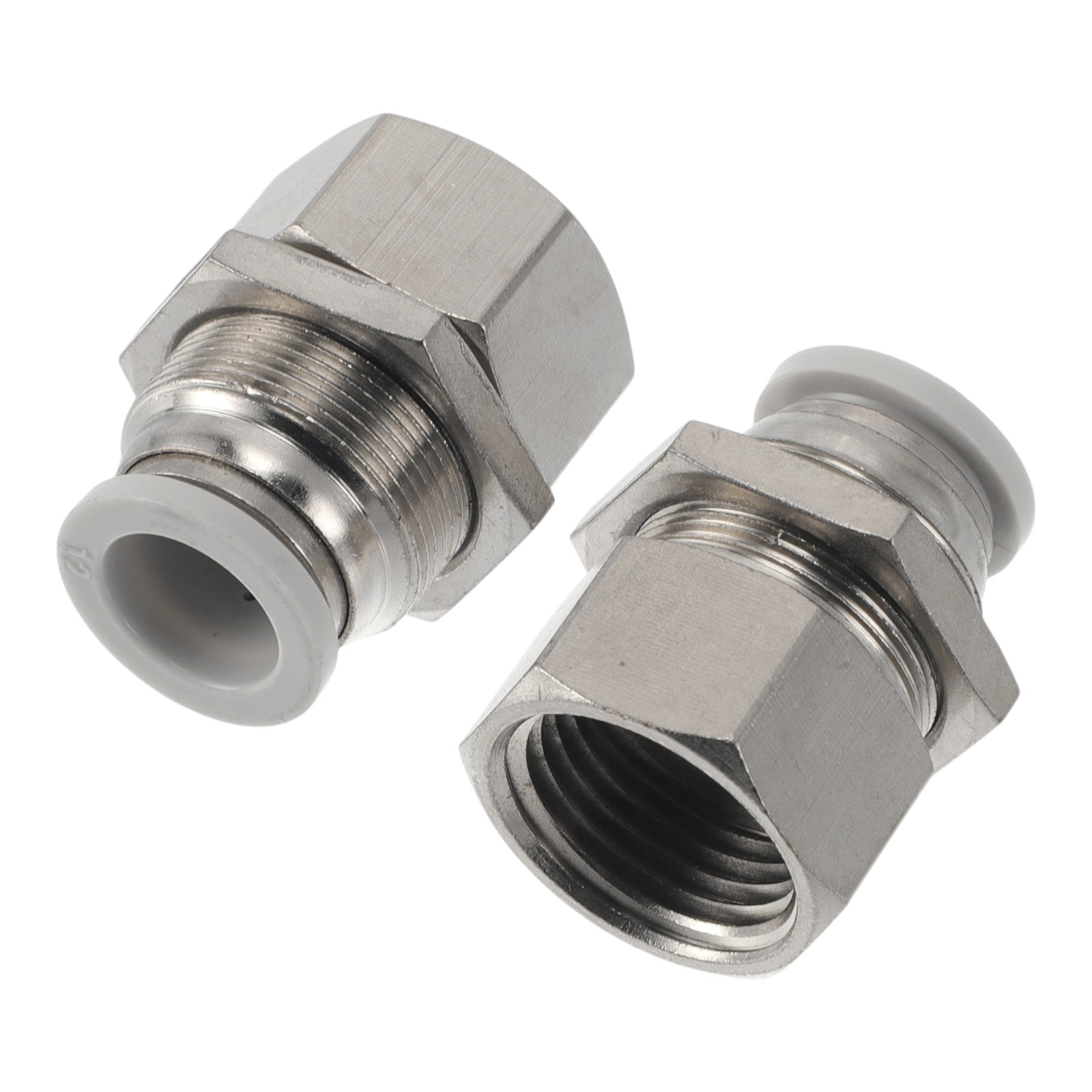 For Push to Fittings 15/32″ Male Joint 20mm/1/2″BSPT Silver