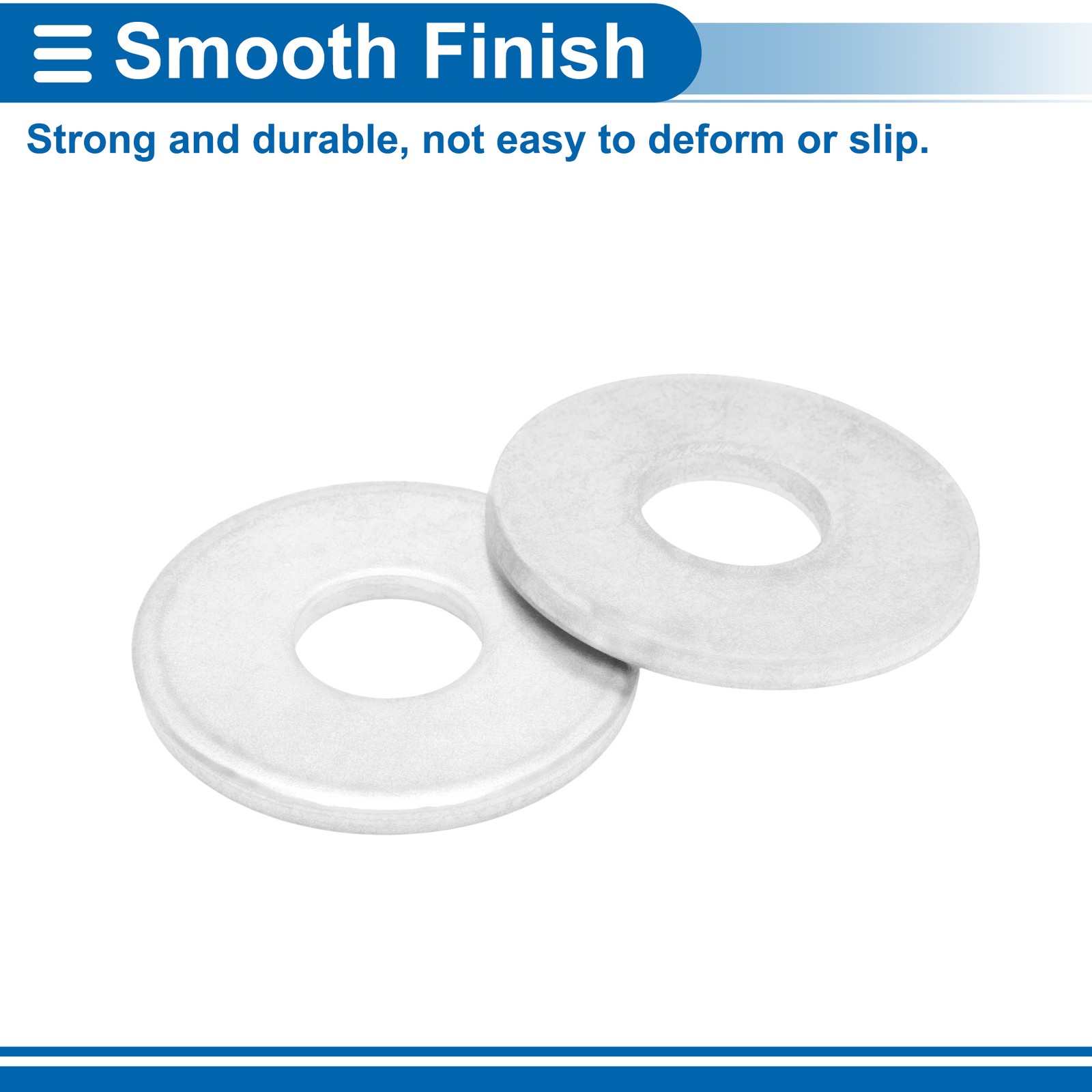 For universal flat washers 25mm ID 67.5mm OD silver steel 5pcs
