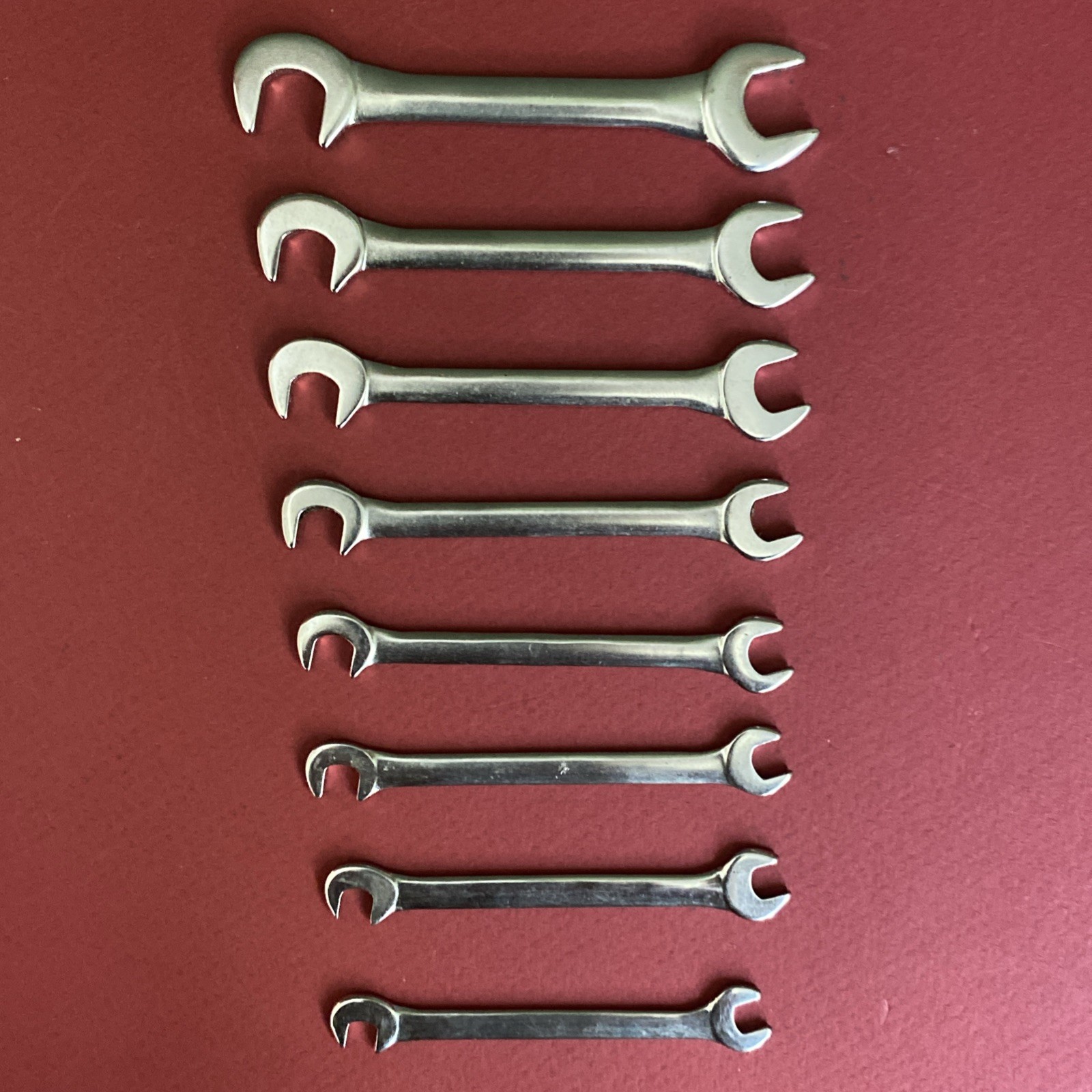 Craftsman USA 8-Pc Open End -V- Ignition Wrench Set 4306 Super-tuff 90° Offset
