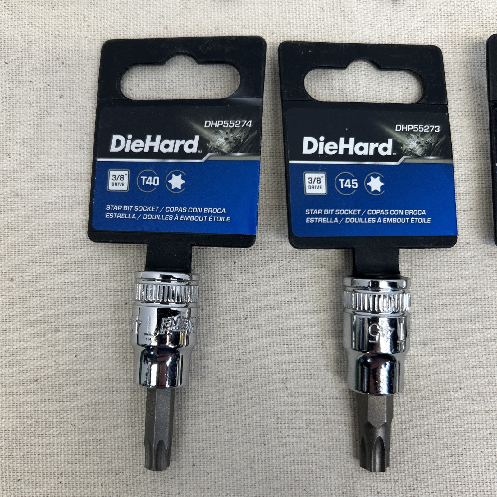 Diehard Torx Bit Set 3/8 Drive T15,T20,T25,T27,T30,T40,T45,T50,T55 9 Piece Set