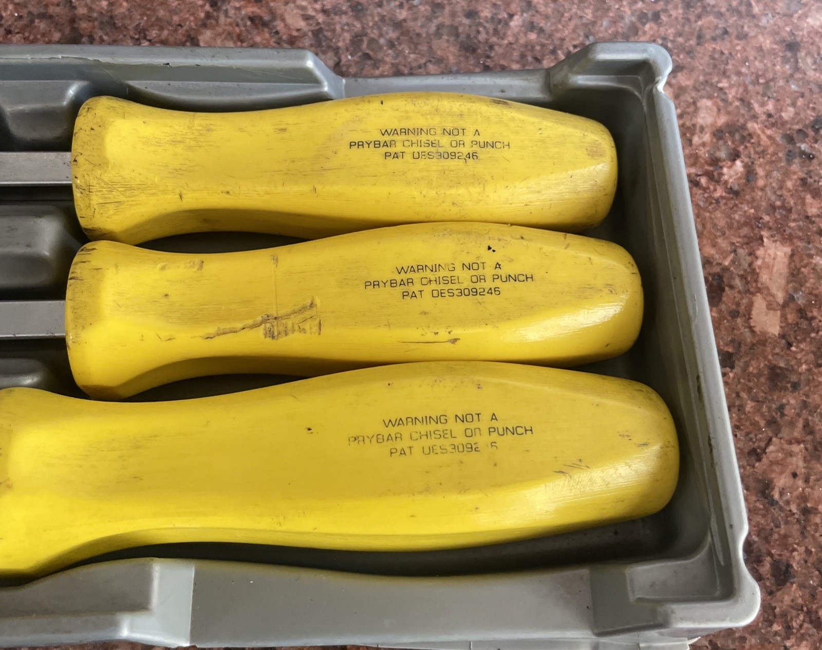 Snap-On Tools Gasket Scraper Set Yellow Grips CSA8B CSA12B CSA14B Rare Set