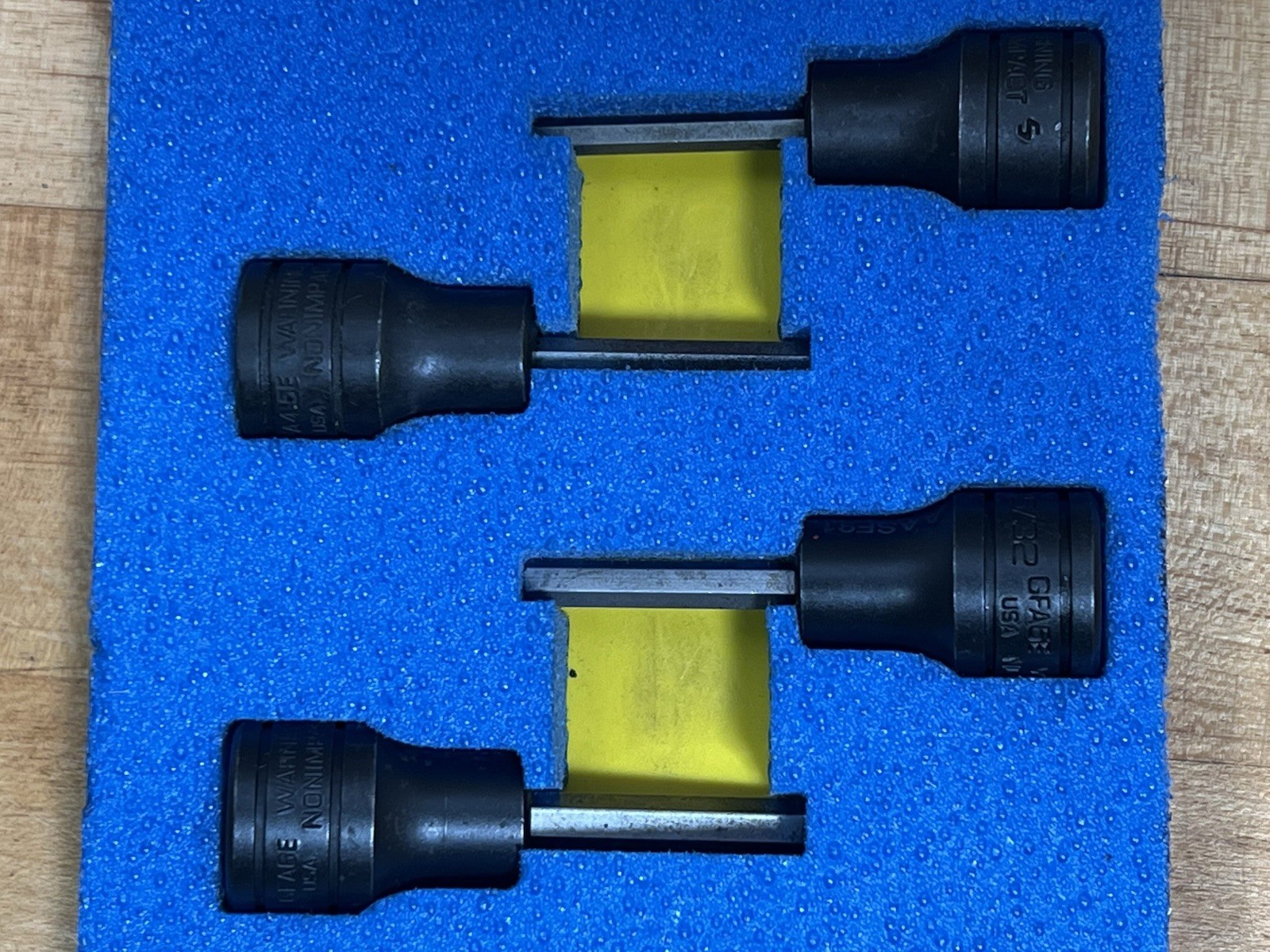 Snap On SAE Hex Bit Driver Socket Set 3/8″ Drive 8pc Industrial Finish 208EGFAY