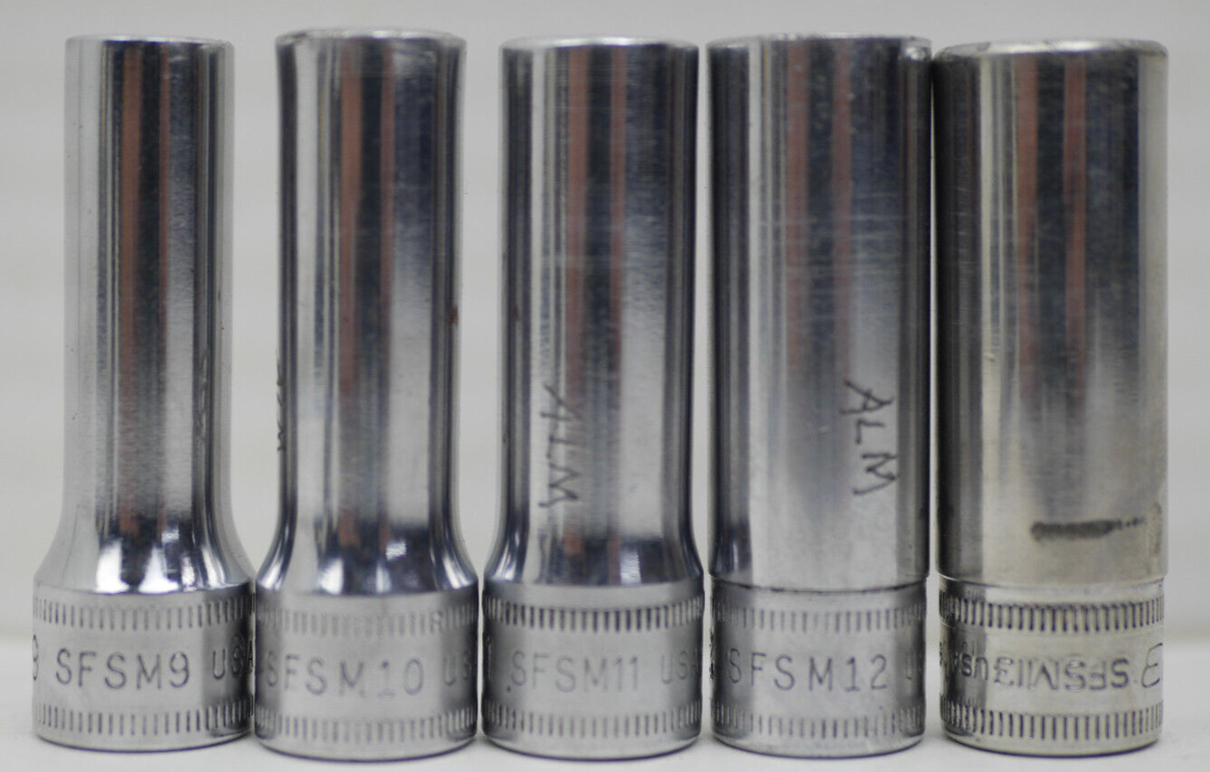 Snap-On SFSM Metric 3/8″ Drive 6pt Deep Socket Set 9mm-19mm – 11Pc (O20324-2 EO)