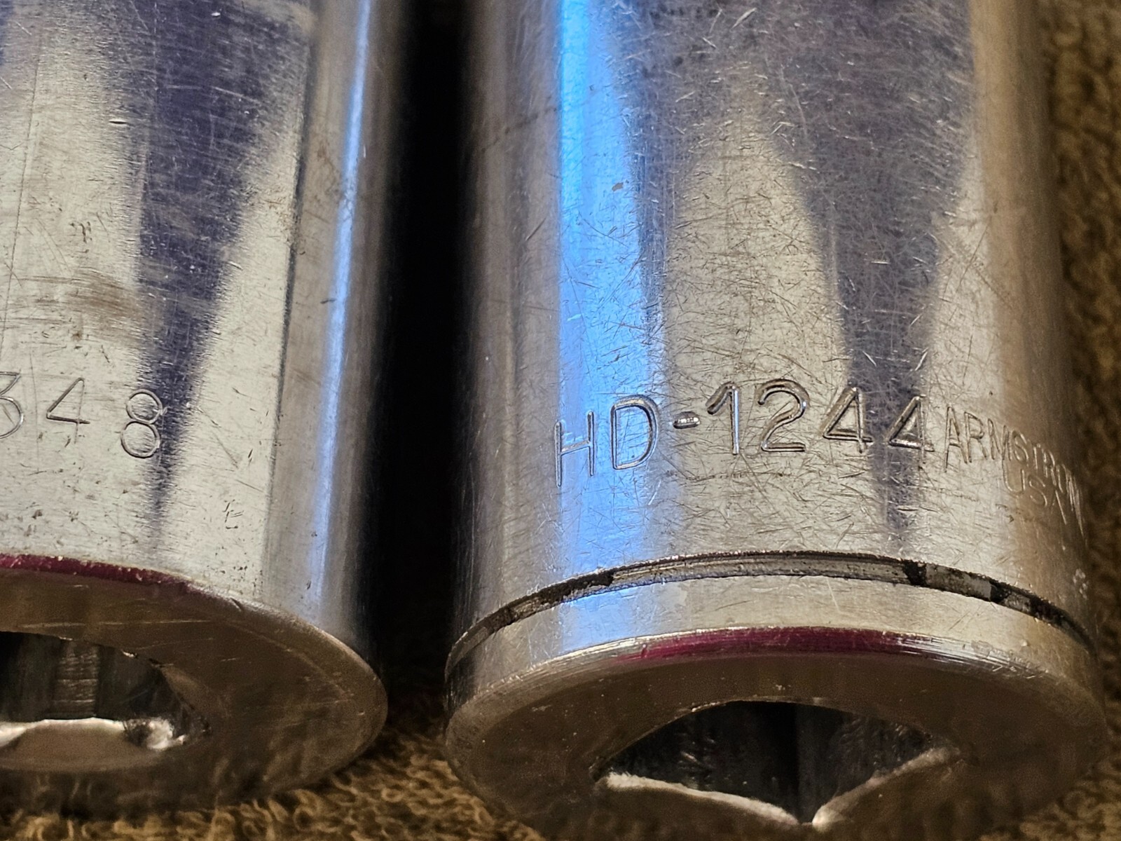 2 Armstrong Socket 1-1/2″ 13-348 1-3/8″ 1244 Deep Well Sae 3/4 Drive Automotive