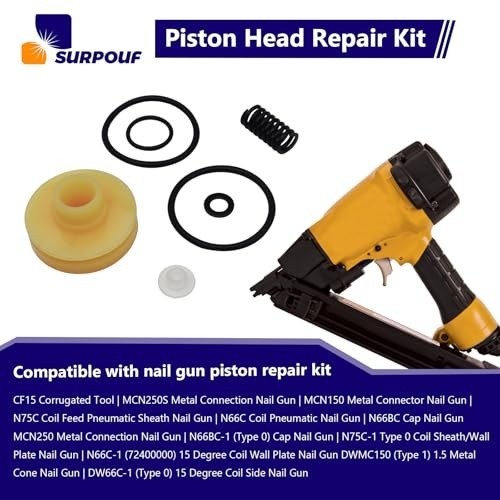 Piston Head Repair Kit for Nail Guns | Durable, Easy to Install, Essential Parts