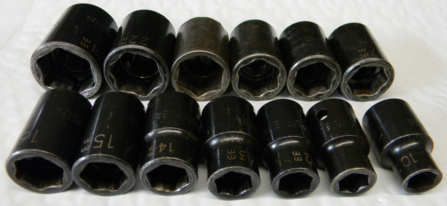 MATCO TOOLS 1/2″ DRIVE 13PC METRIC 6PT IMPACT SOCKET SET 10-24MM #SCPM136TA