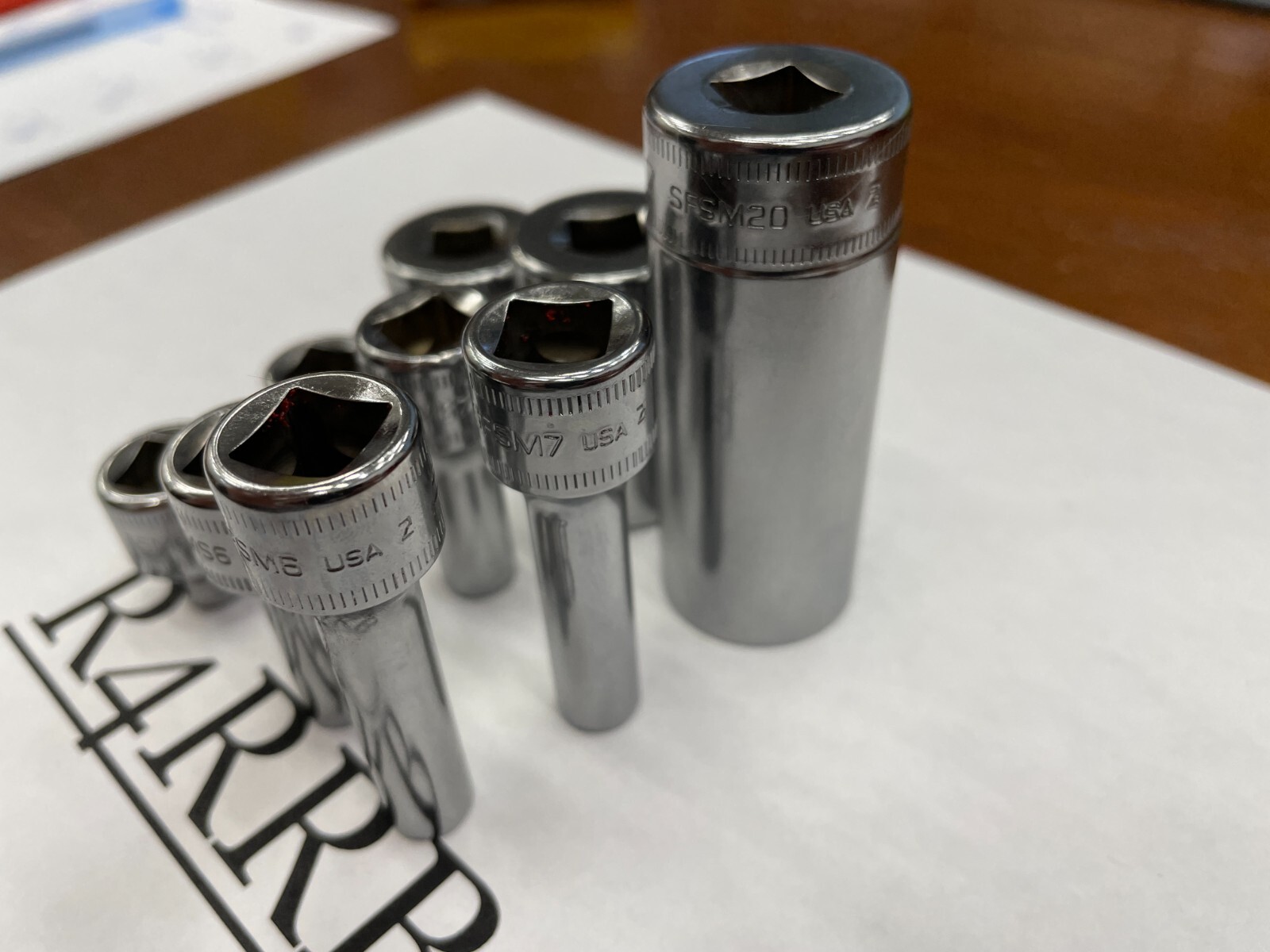 Snap-on Tools USA NEW 9PC 3/8″ Drive Metric 6mm 7mm 20mm Socket Lot Add On Set