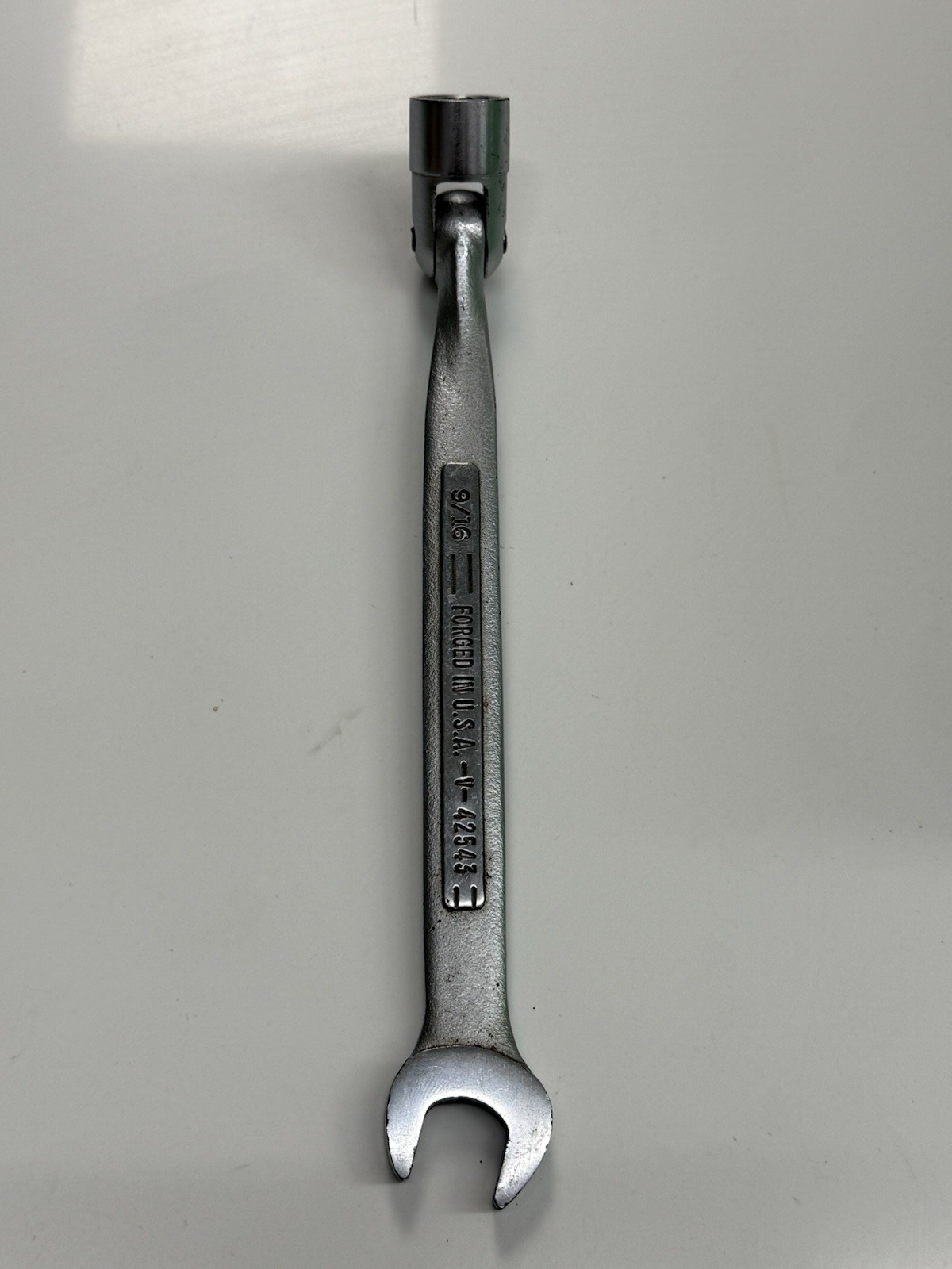 Vintage Craftsman 9/16″ Saltus Socket Wrench 42543 Flex End -V- Made in USA