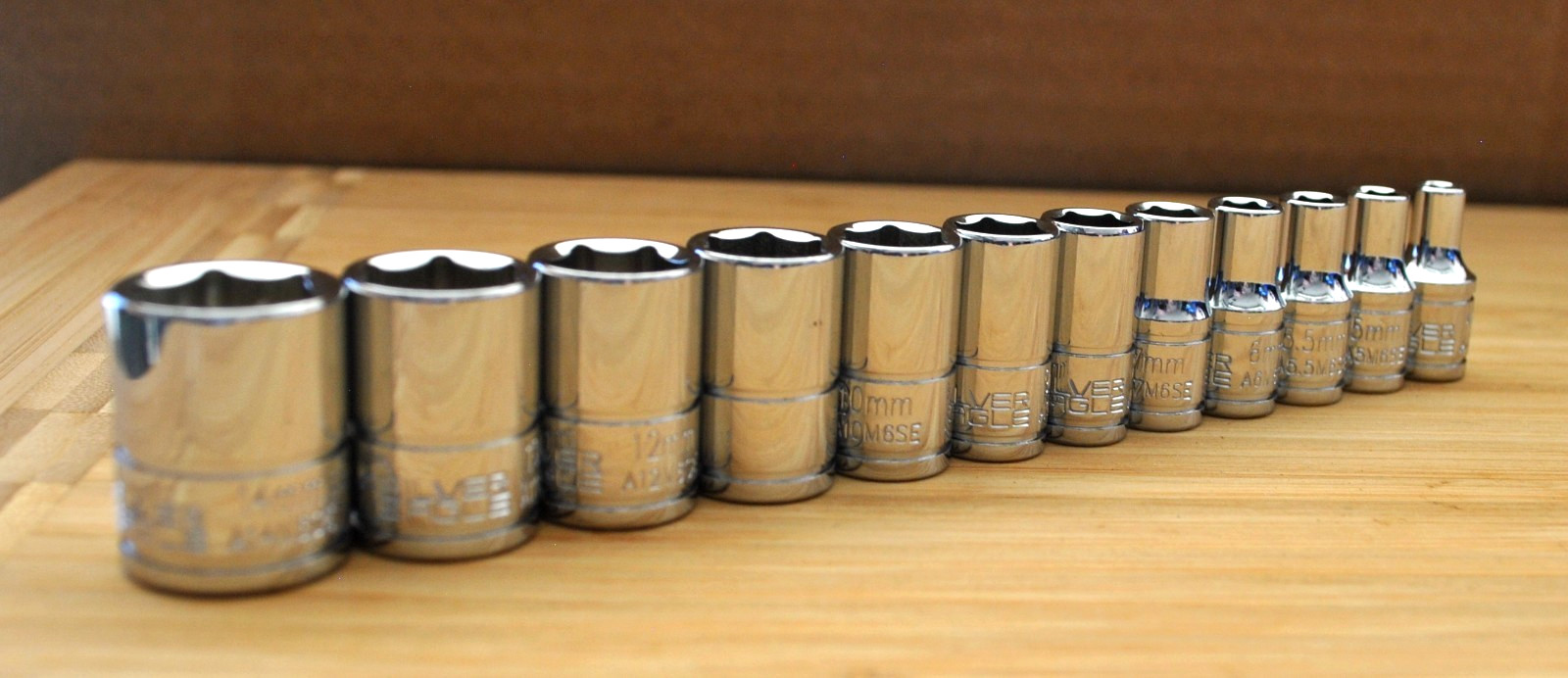 Matco Tools Silver Eagle 12 Pc 1/4 Drive Metric Standard Socket Set 4mm-14m Mint