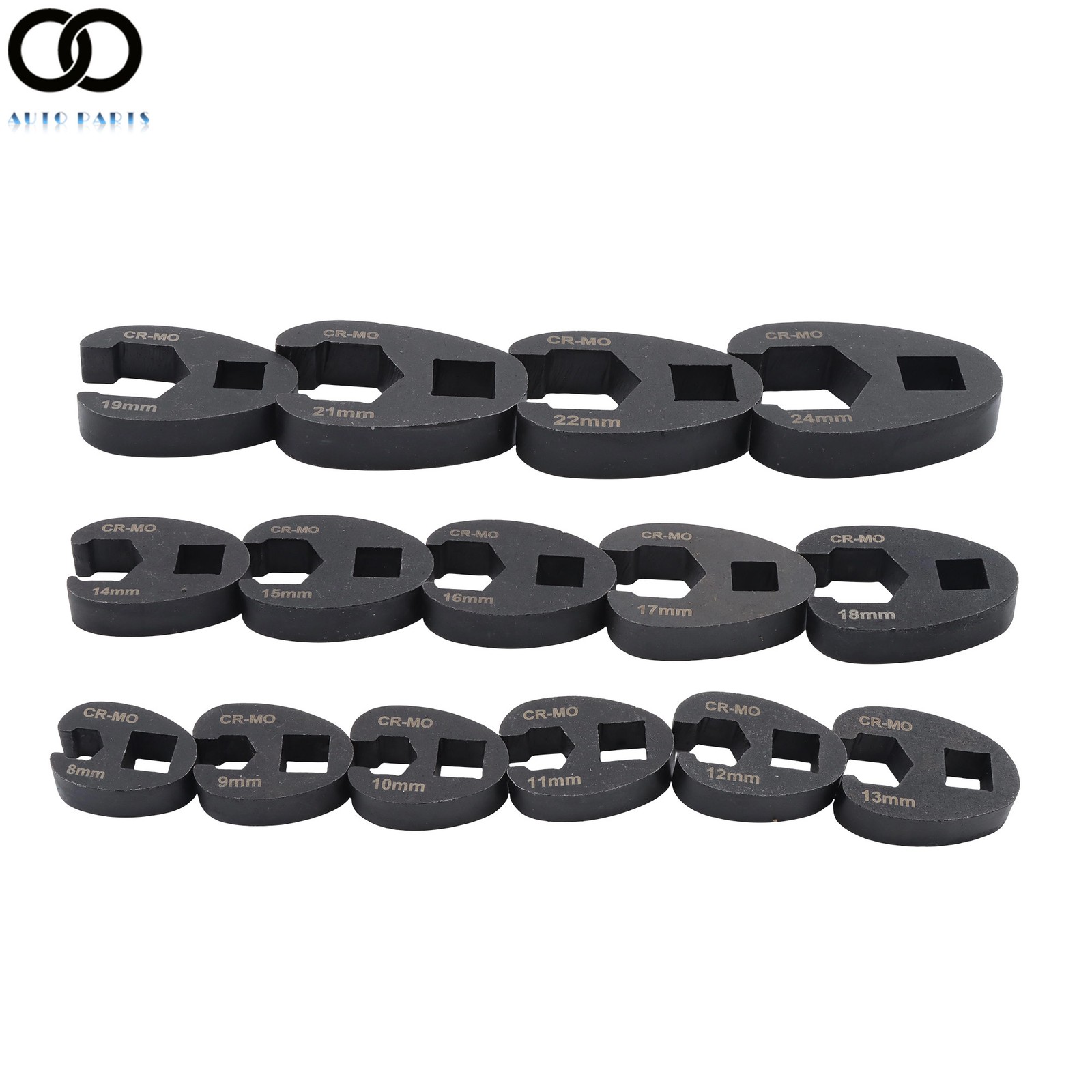 15PCS Crows Foot Wrench Set 1/2″ and 3/8” Drive Flare Nut Crowfoot Wrench Set
