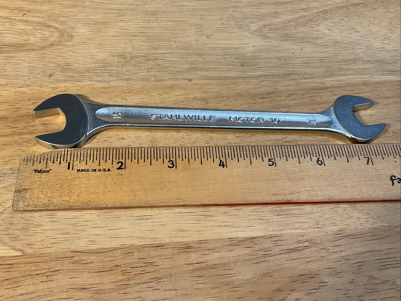 NOS Stahlwille Tools Motor 10 Germany 14mm X 15mm Metric Double Open End Wrench