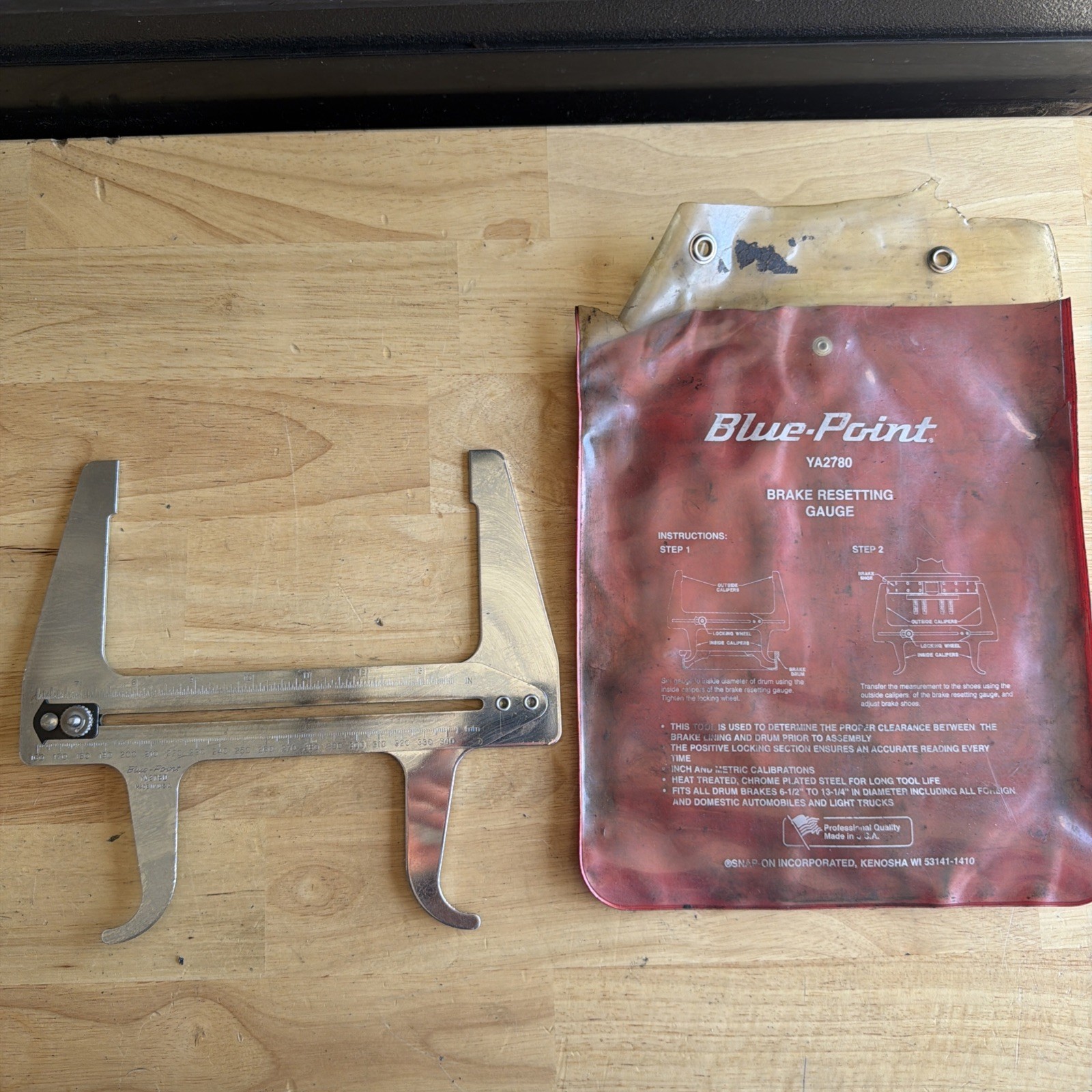 Blue Point Brake Resetting Gauge Caliper YA2780 Made in USA READ!