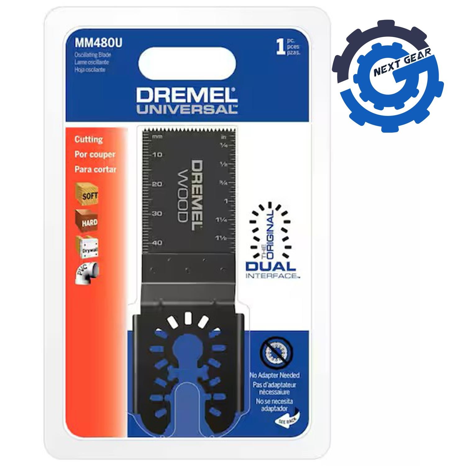 New Dremel Pack of 2 1-1/4″ Universal Wood Flush Cut Oscillating Blade MM480U