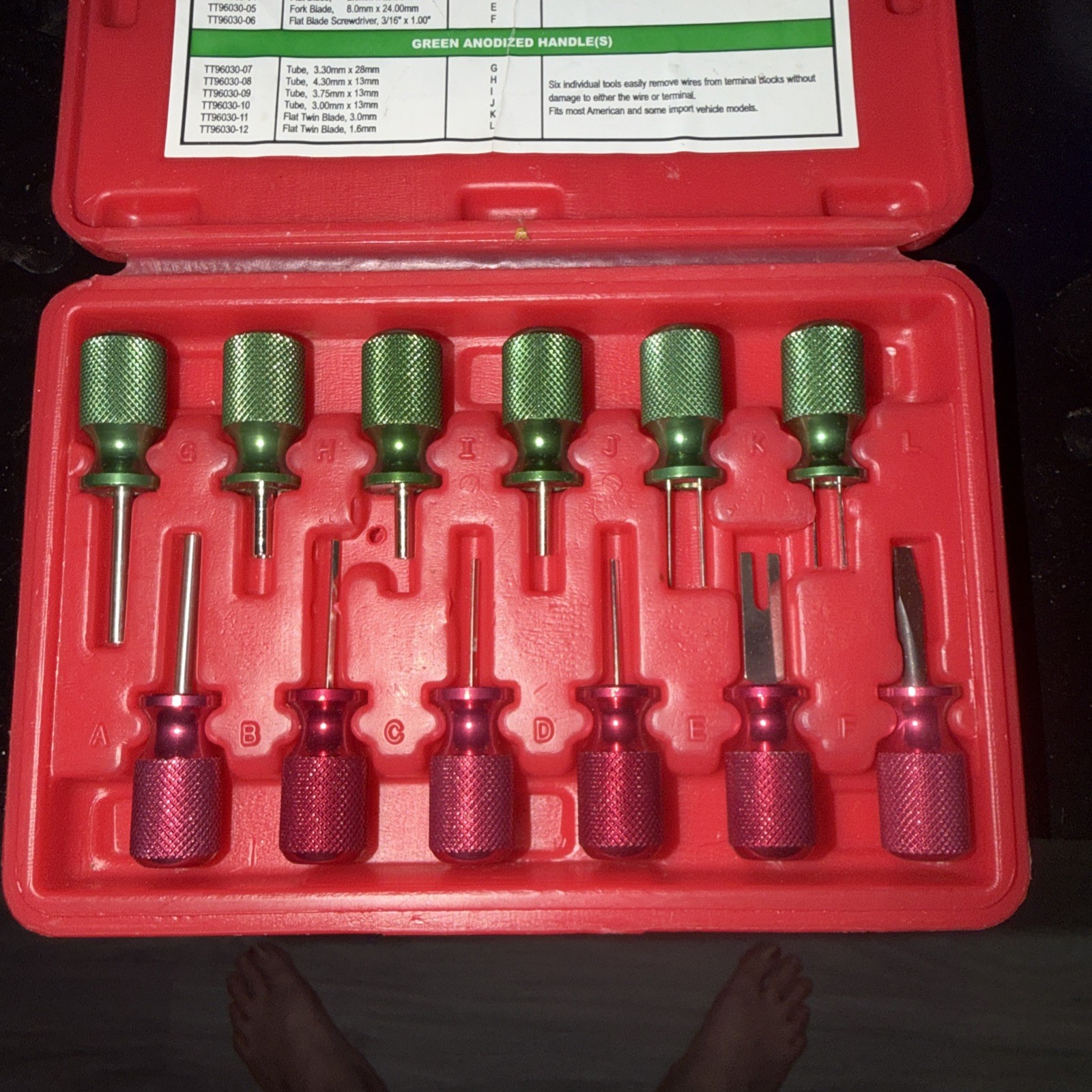 MAC Tools 12 Piece Knurled Handle Electrical Terminal Tool Set. Part #TT96030