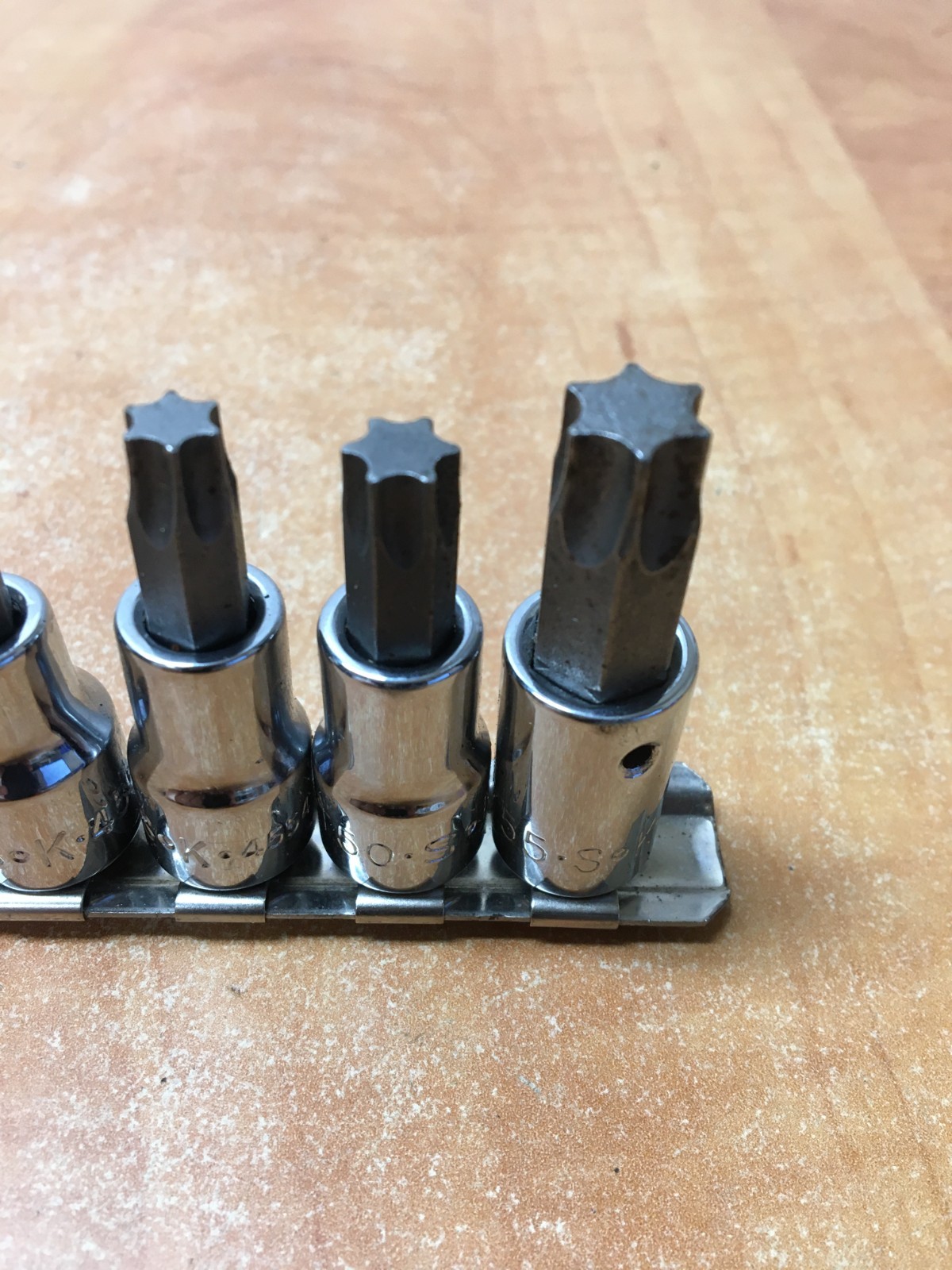 SK Torx 10 Piece Socket Set T10 to T55 1/4 3/8 drive Made In USA