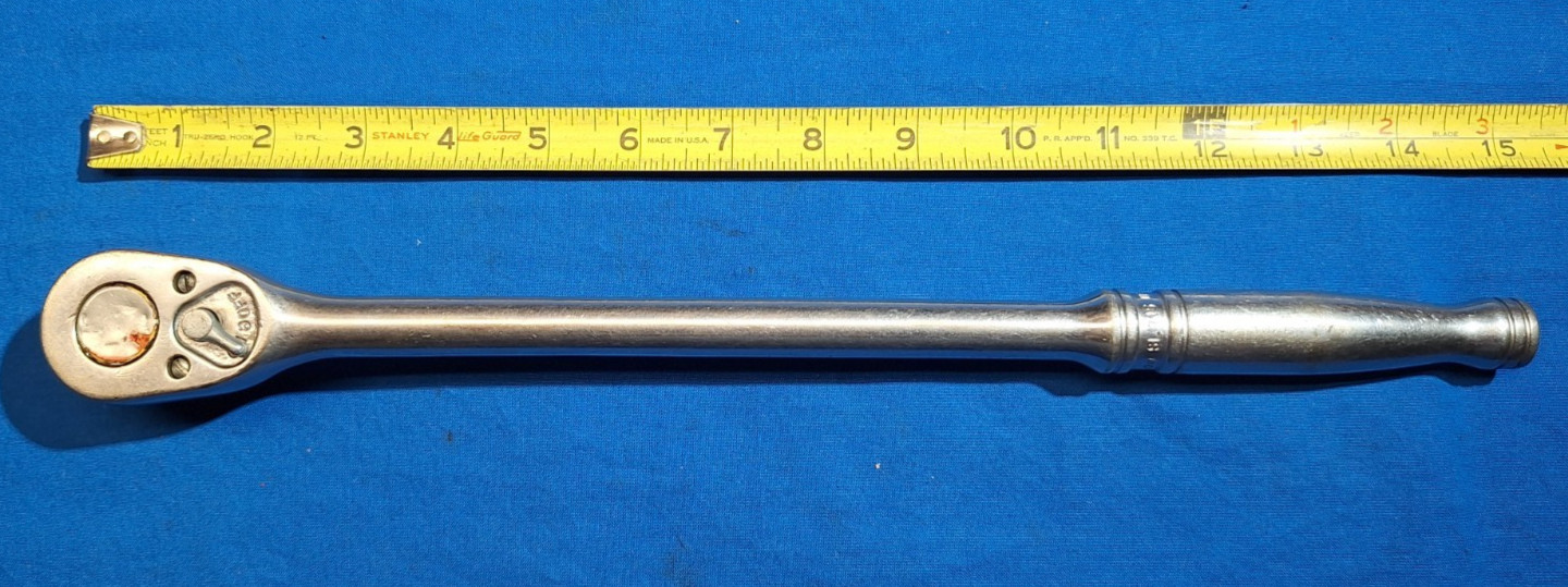 1976 old logo Snap-On SL715 1/2″ drive ratchet 15″ long