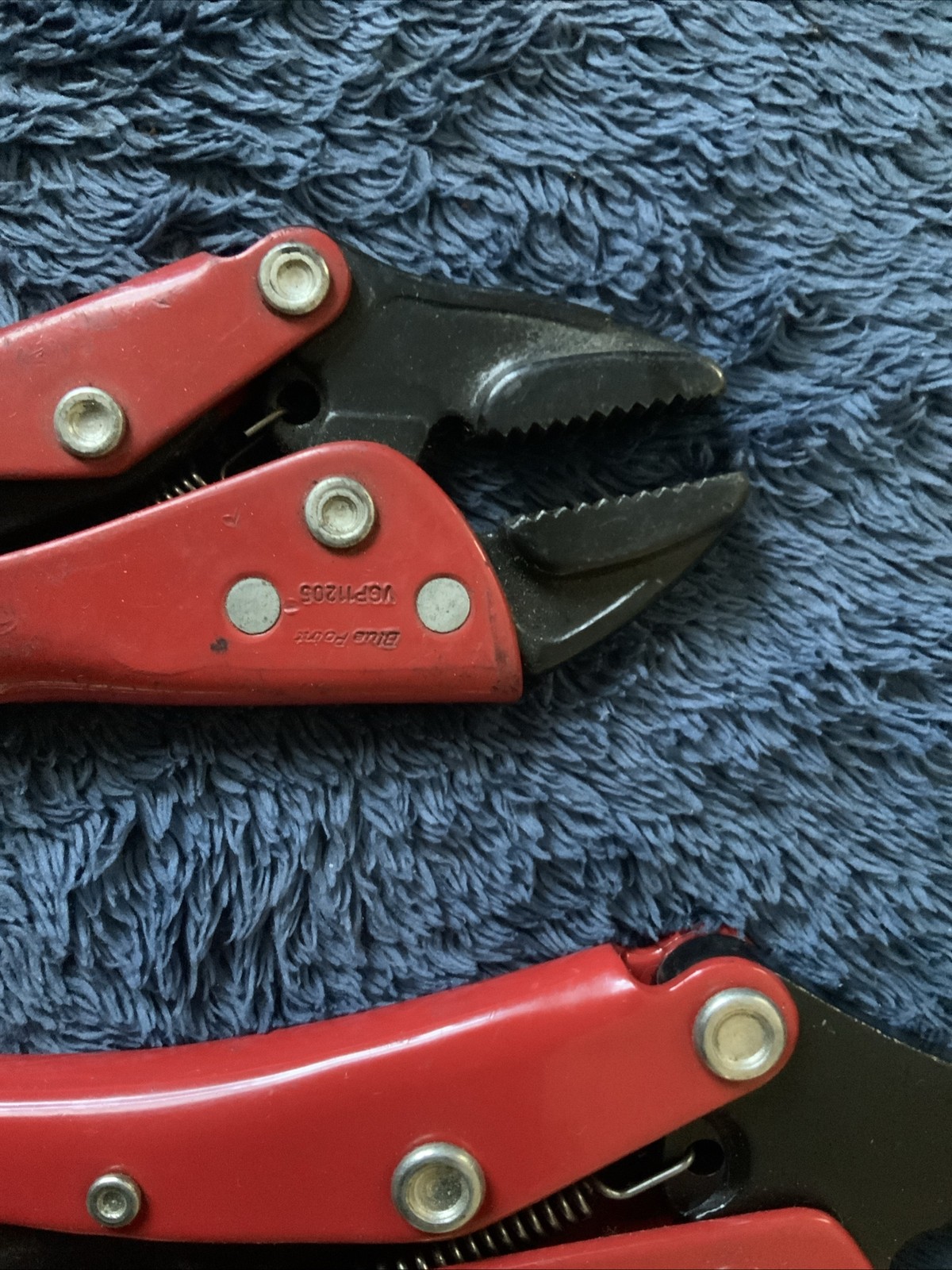 Snap On/ Blue Point 3pc Locking Pliers/ Vice Grips…….2 Red, 1 Grey….