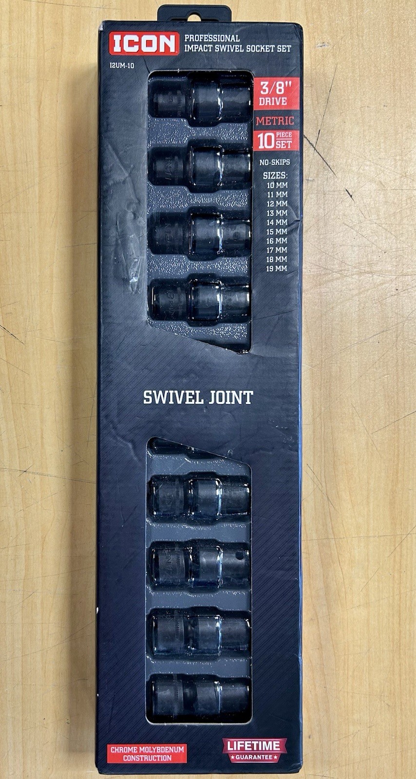 Icon Professional Impact Swivel Metric Socket Set 3/8in. Drive | I2UM-10 | 59747