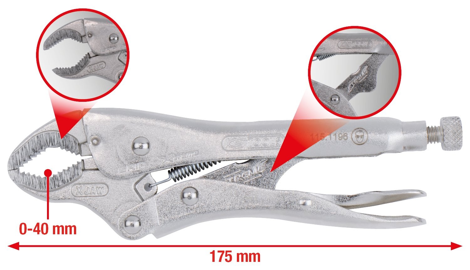 115.1196 Grip Pliers 7″ GRIP Xtreme