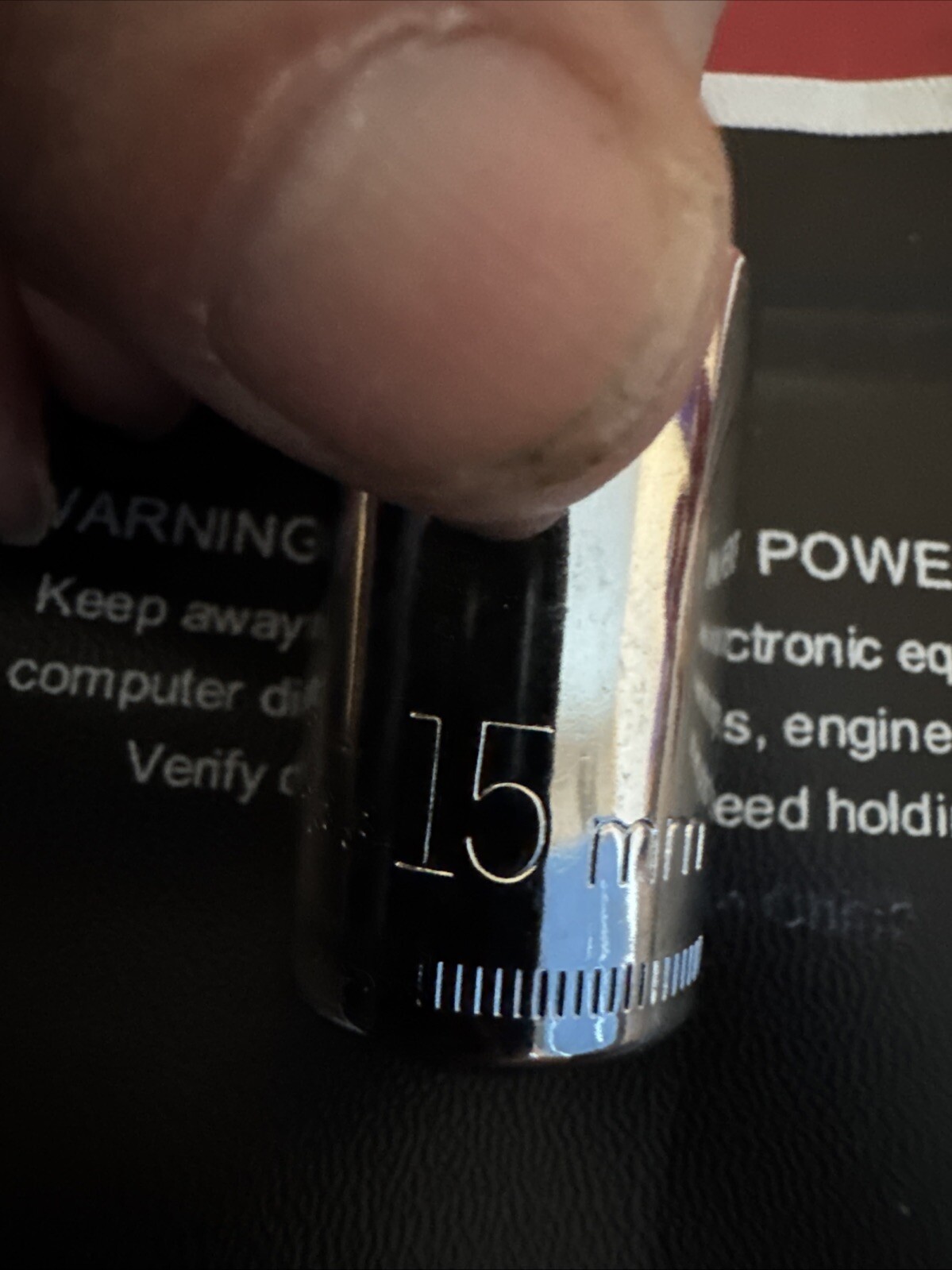 Vintage Sears Craftsman 44236 G 15mm 12 Point 1/2″ Drive Chrome Socket USA Nos