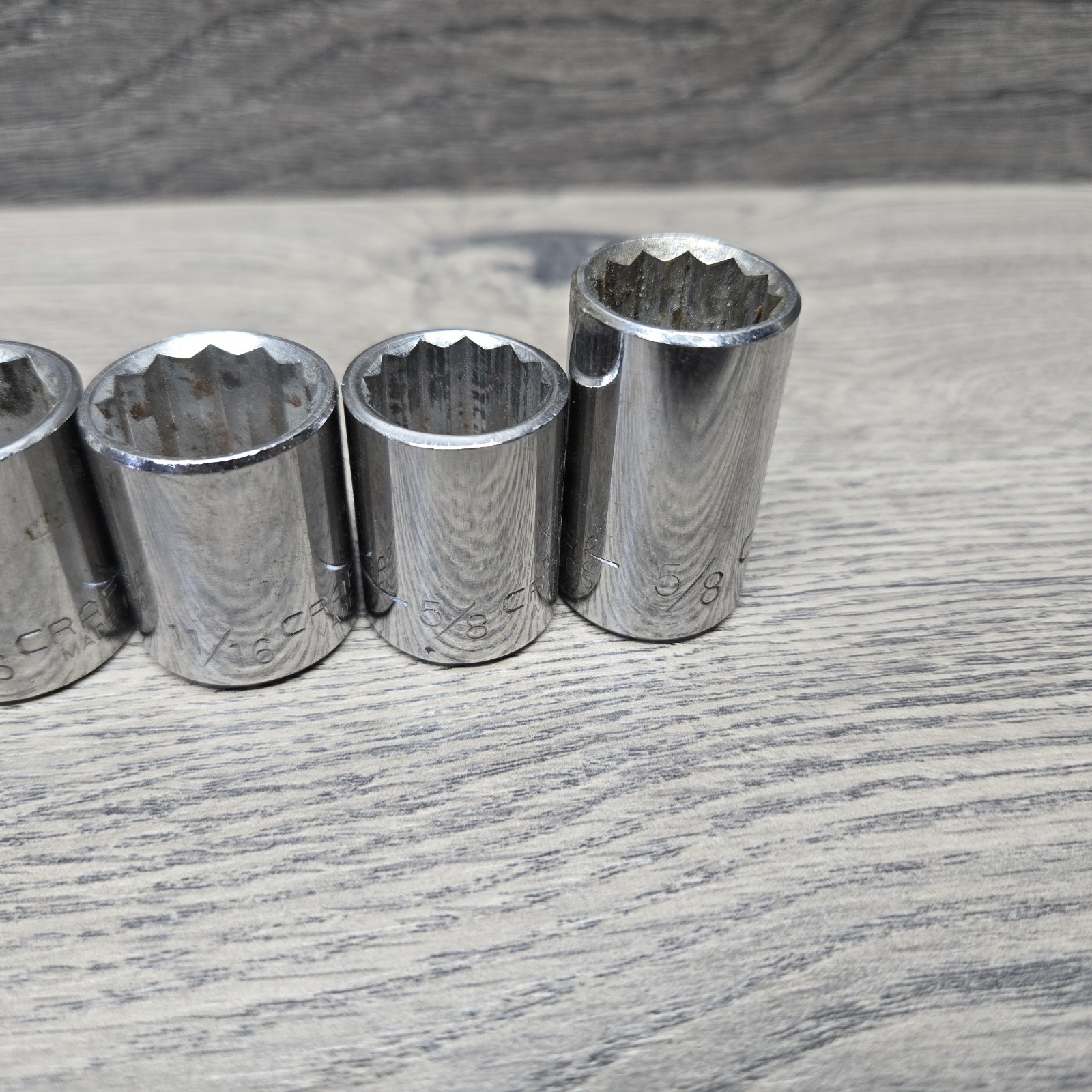 Craftsman 6 And 12 Pt Shallow Lot of -EE- Series Sockets Vintage USA Made