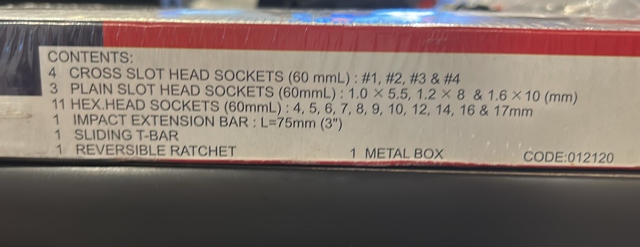 Genius 3/8 Drive 21 Piece Hex Head Socket Set